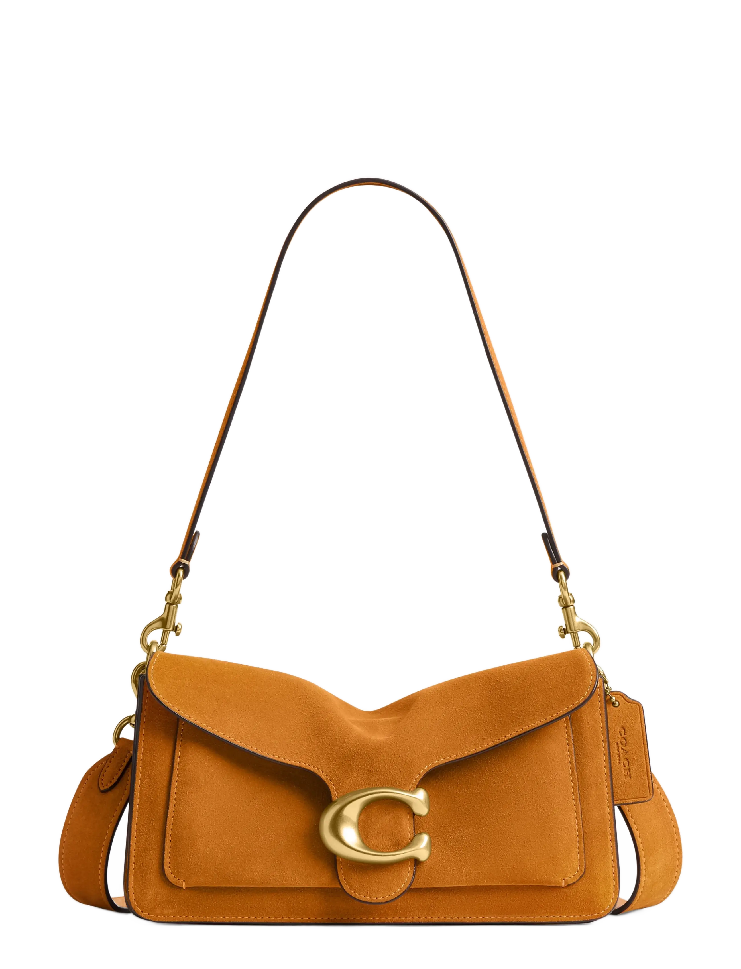Coach Suede Tabby Shoulder Bag 26 - Everyday Style - B4/MARIGOLD / brown