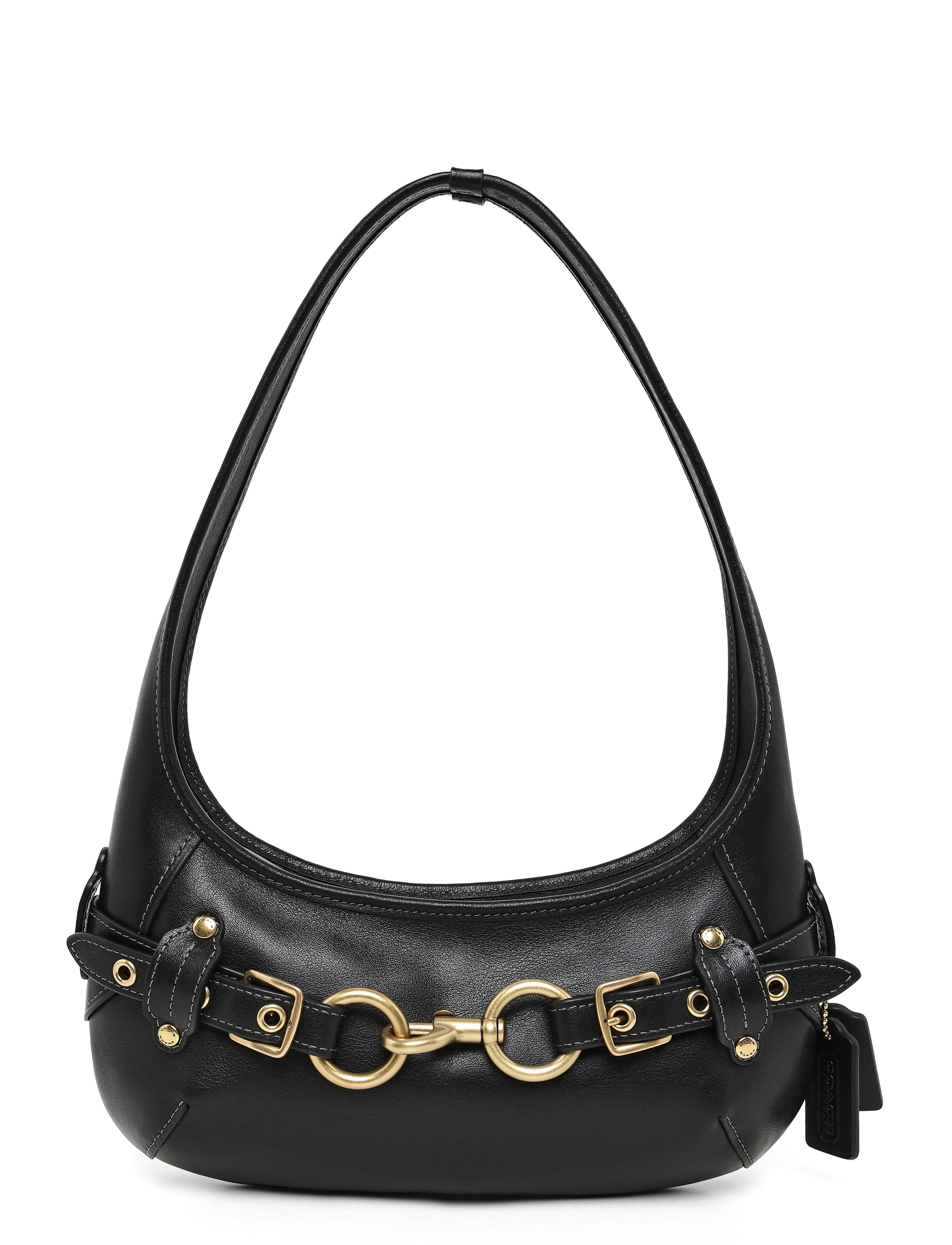 Coach BELTED ERGO SHOULDER BAG 26 - Kotid - B4/BLACK / black