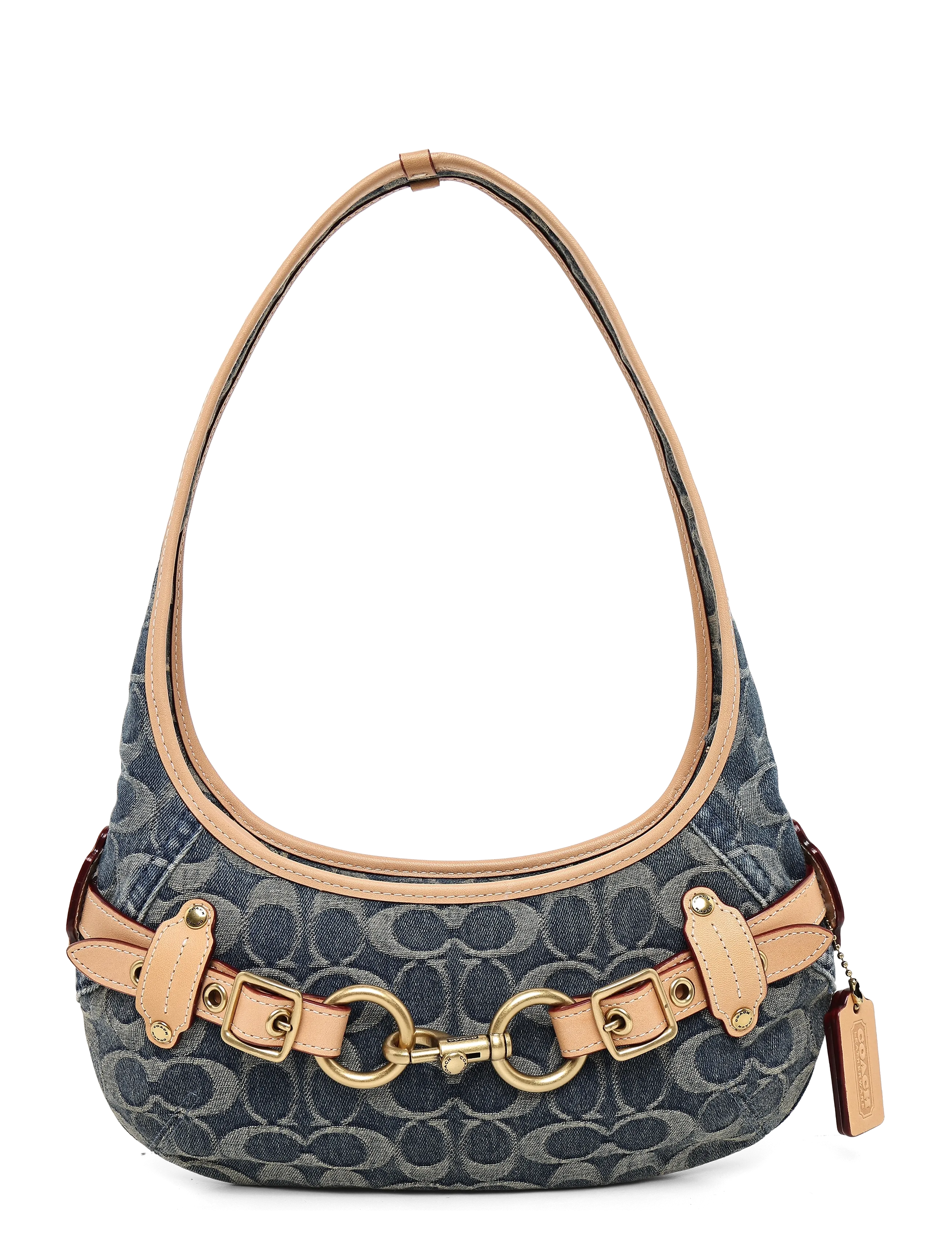 Coach BELTED ERGO SHOULDER BAG 26 - Kotid - B4/DENIM / blue