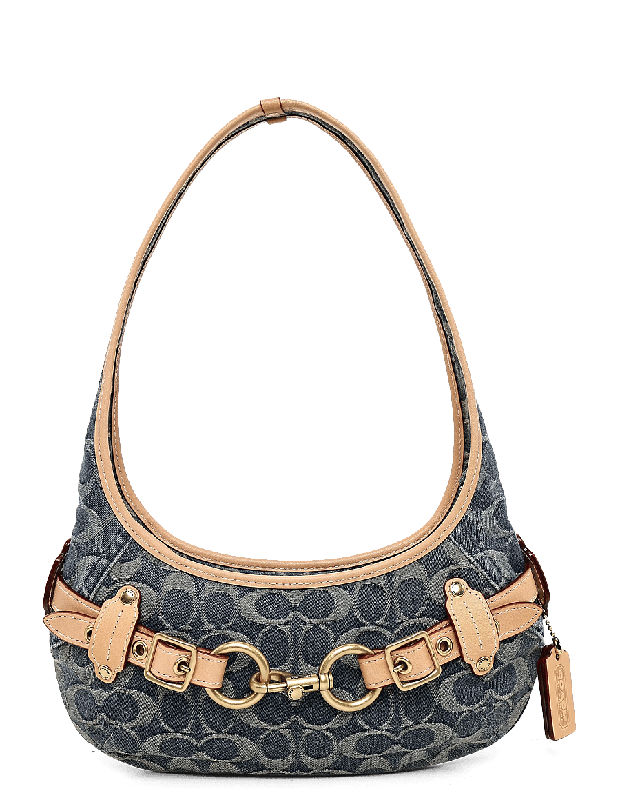Coach - BELTED ERGO SHOULDER BAG 26 - skuldertasker - b4/denim - 1