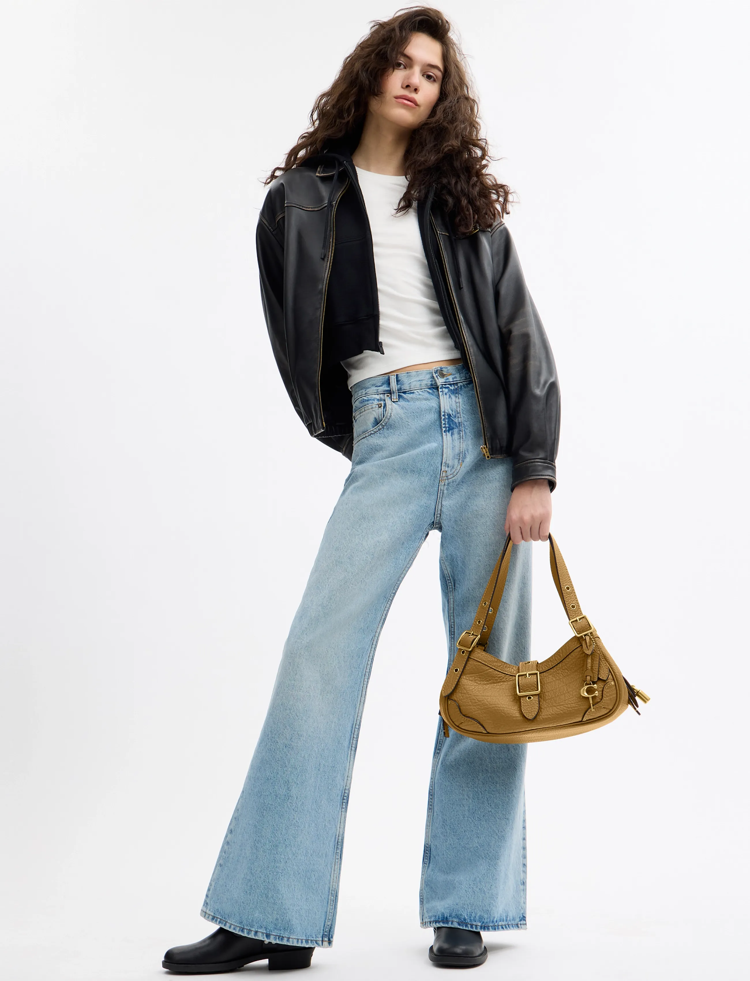 Coach - Textured Pebble Leather Drifter Shoulder Bag 31 - vardagsstil - b4/muted olive - 5
