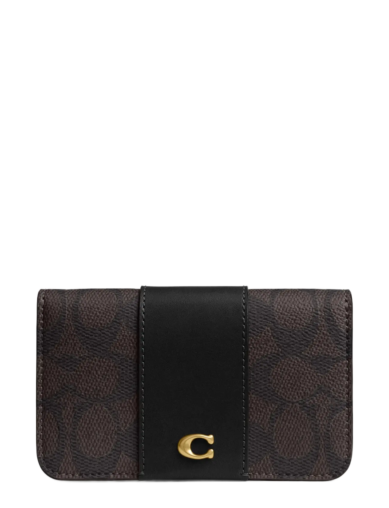 Coach SLIM CARD CASE - Taschen - B4/WALNUT BLACK / brown