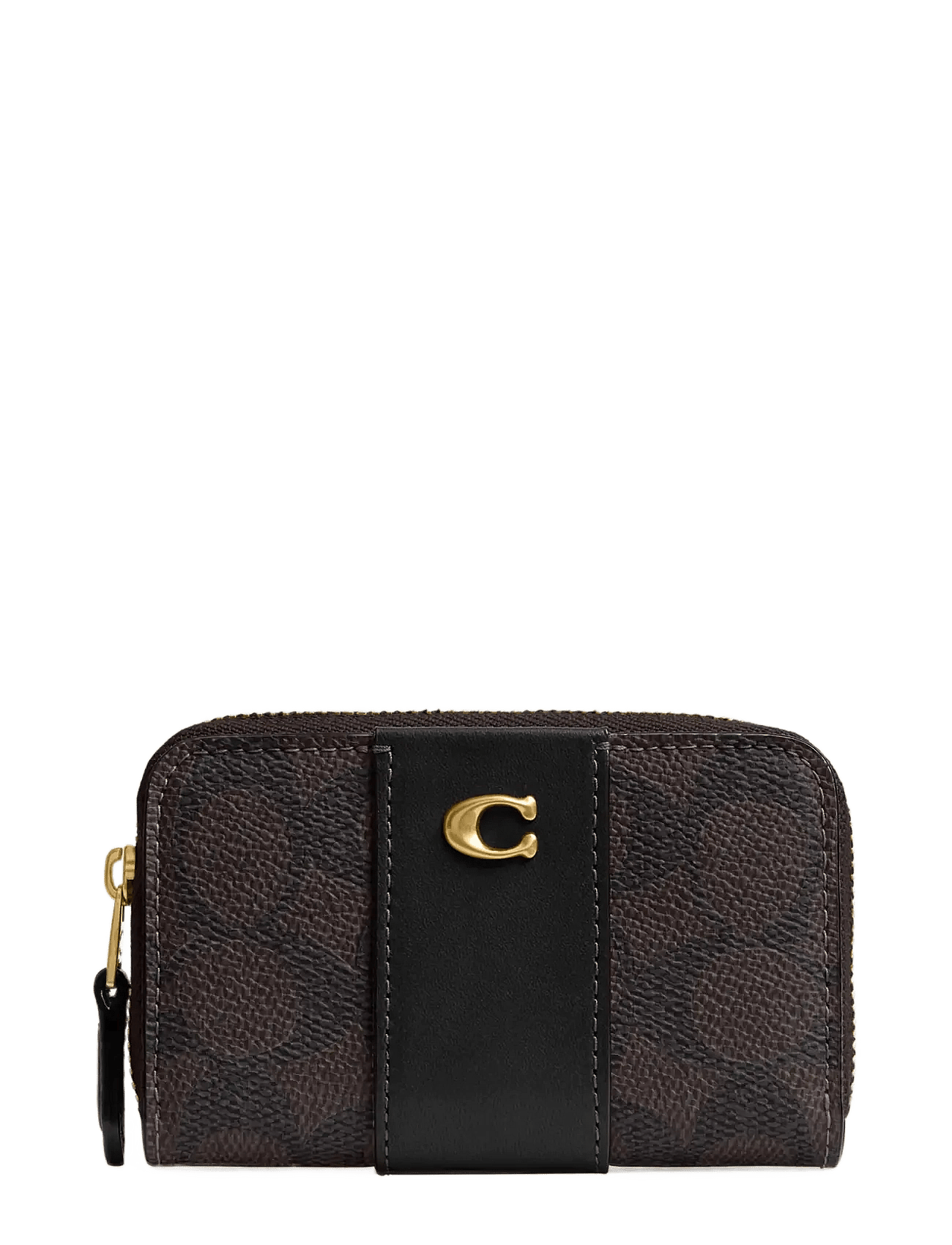 Coach Essential Small Zip Around Card Case - Brown - ONE SIZE