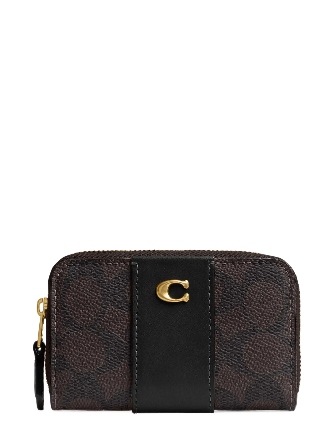 Coach Essential Small Zip Around Card Case - Brown - ONE SIZE