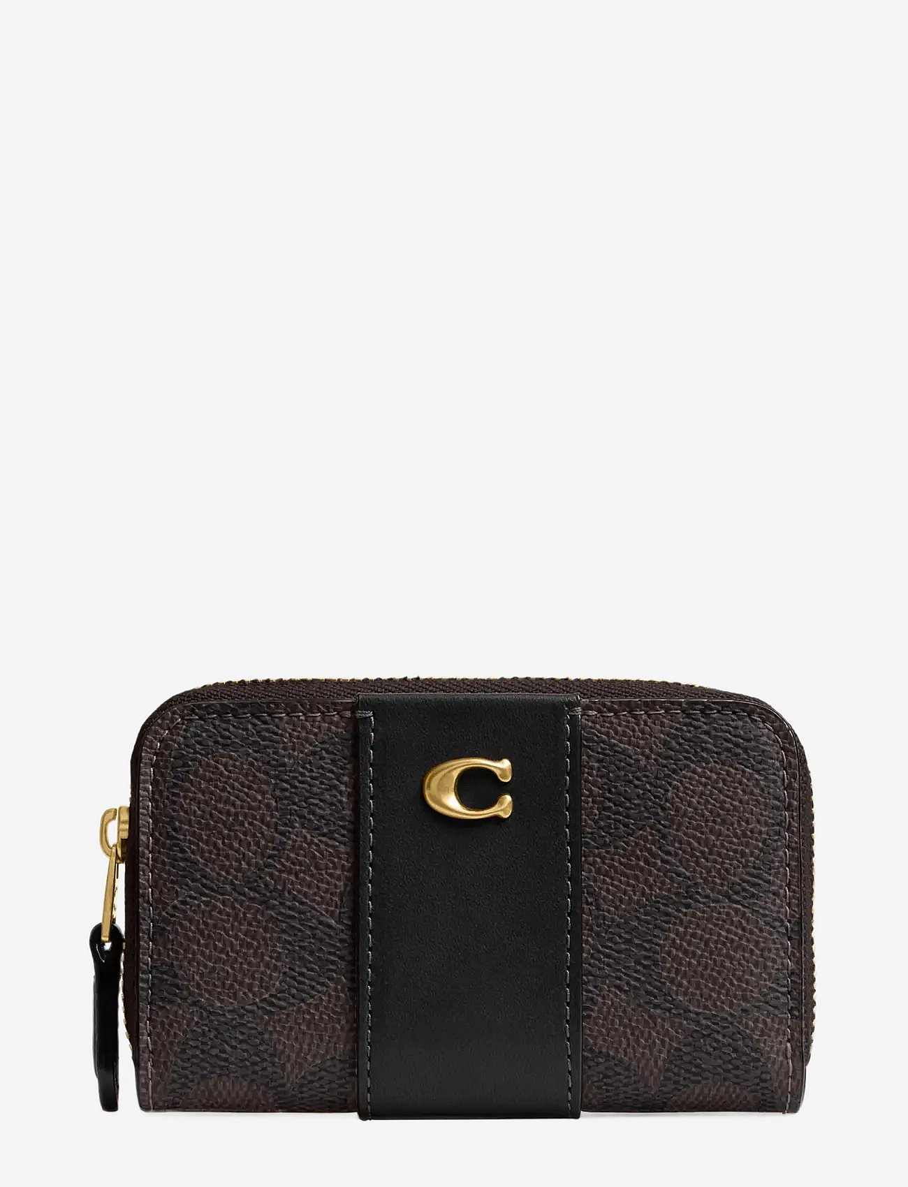 Coach Essential Small Zip Around Card Case - Brown - ONE SIZE