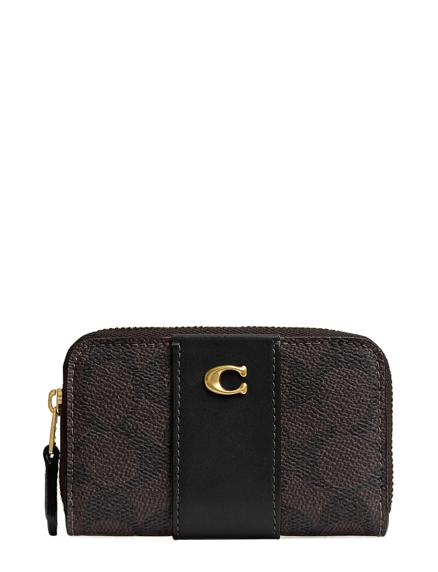 Coach - ESSENTIAL SMALL ZIP AROUND CARD CASE - kartenetuis - b4/walnut black - 0