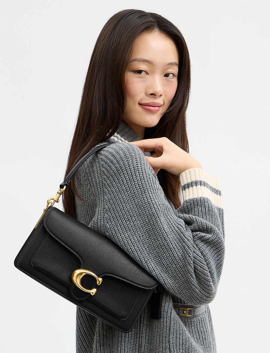Coach - Polished Pebble Leather Tabby Shoulder Bag 26 Refresh - konfirmatsioon - black - 0