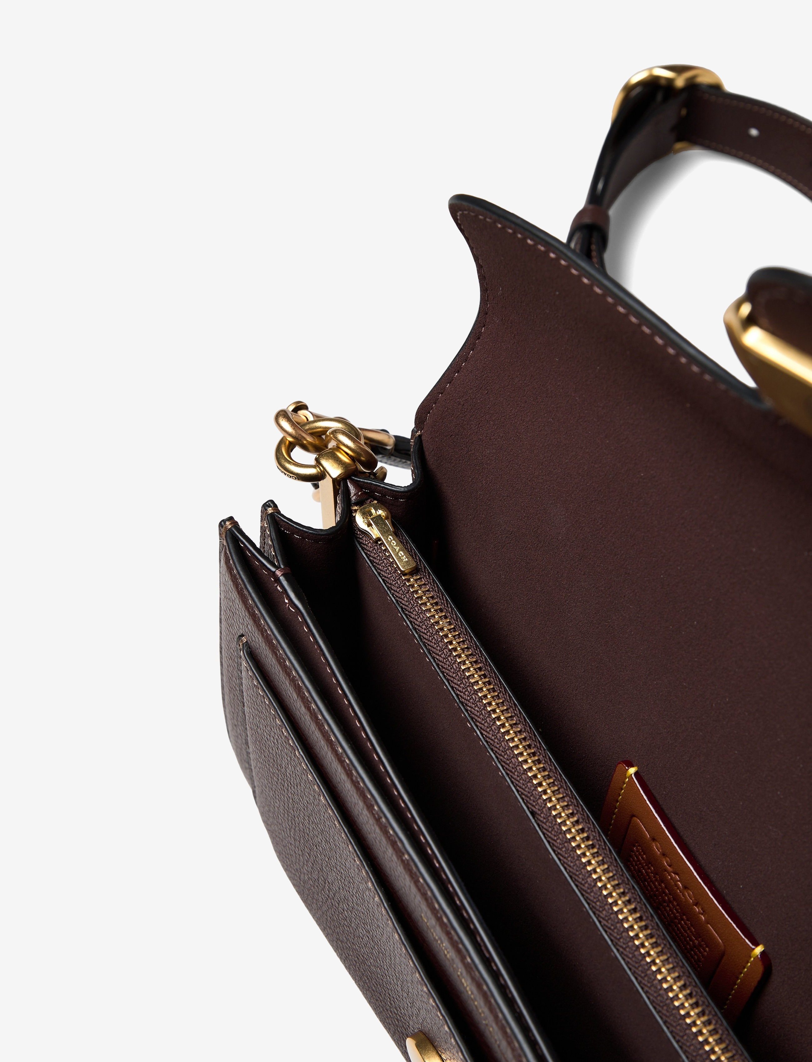Coach - Polished Pebble Leather Tabby Shoulder Bag 26 Refresh - konfirmation - brown/gold - 5