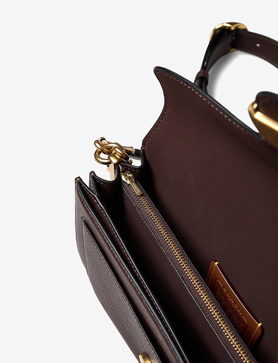 Coach - Polished Pebble Leather Tabby Shoulder Bag 26 Refresh - konfirmation - brown/gold - 5