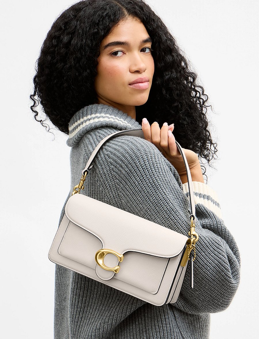 Coach - Polished Pebble Leather Tabby Shoulder Bag 26 Refresh - konfirmation - white - 0