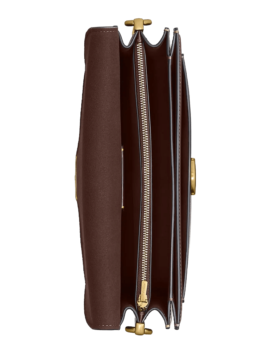 Coach - Coated Canvas Signature Tabby Shoulder Bag 26 Refresh - hverdags stil - brown - 4