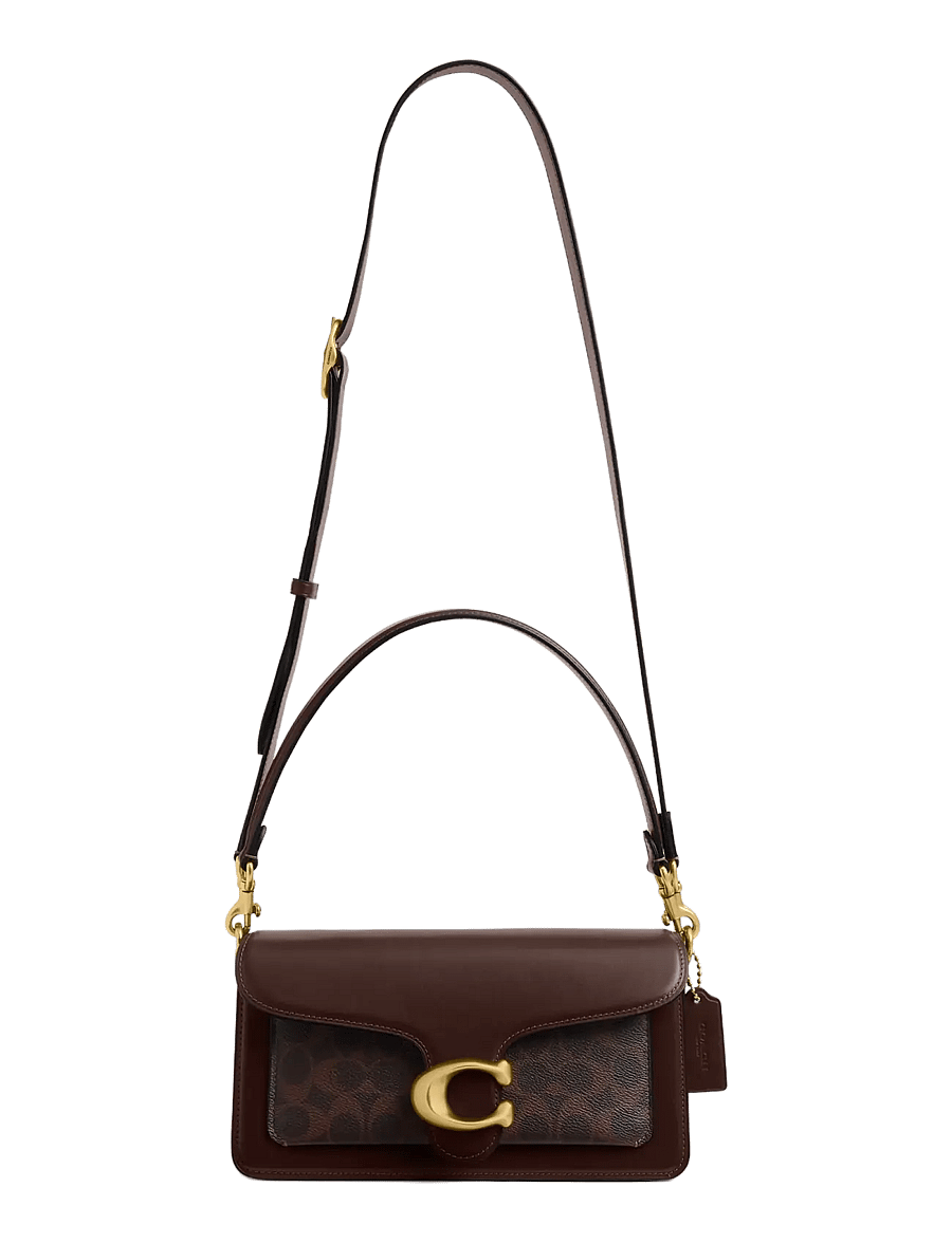Coach - Coated Canvas Signature Tabby Shoulder Bag 26 Refresh - hverdags stil - brown - 5