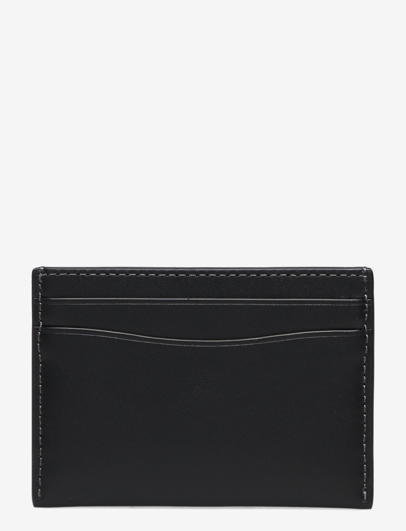 Coach - REFINED CALF LEATHER ESSENTIAL CARD CASE - purses - black - 1