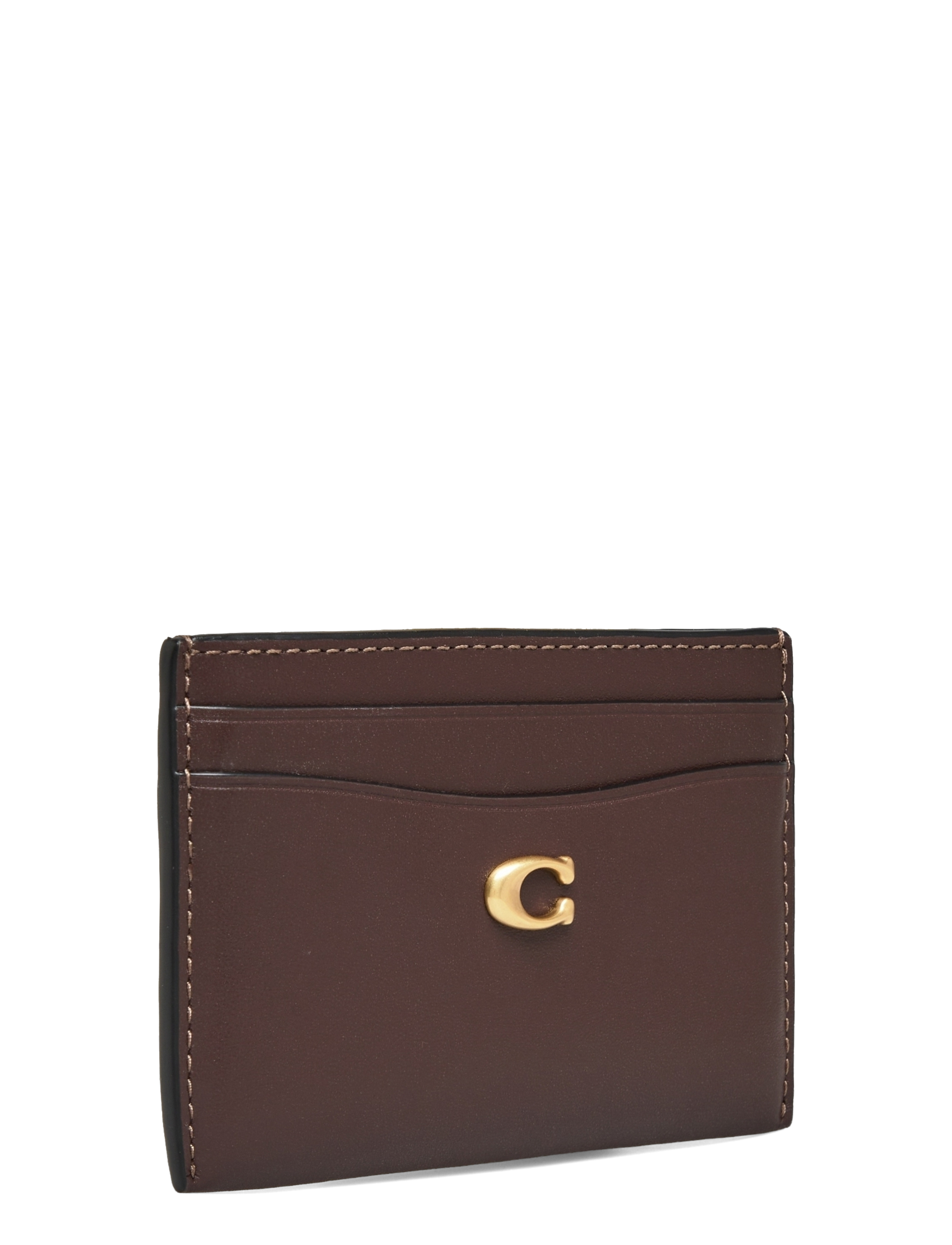 Coach - Refined Calf Leather Essential Card Case - kortholdere - brown - 2