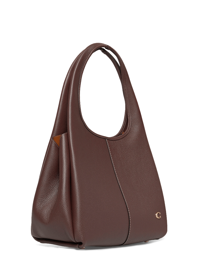 Coach - POLISHED PEBBLE LEATHER LANA SHOULDER BAG - top handle tasker - b4/maple - 2
