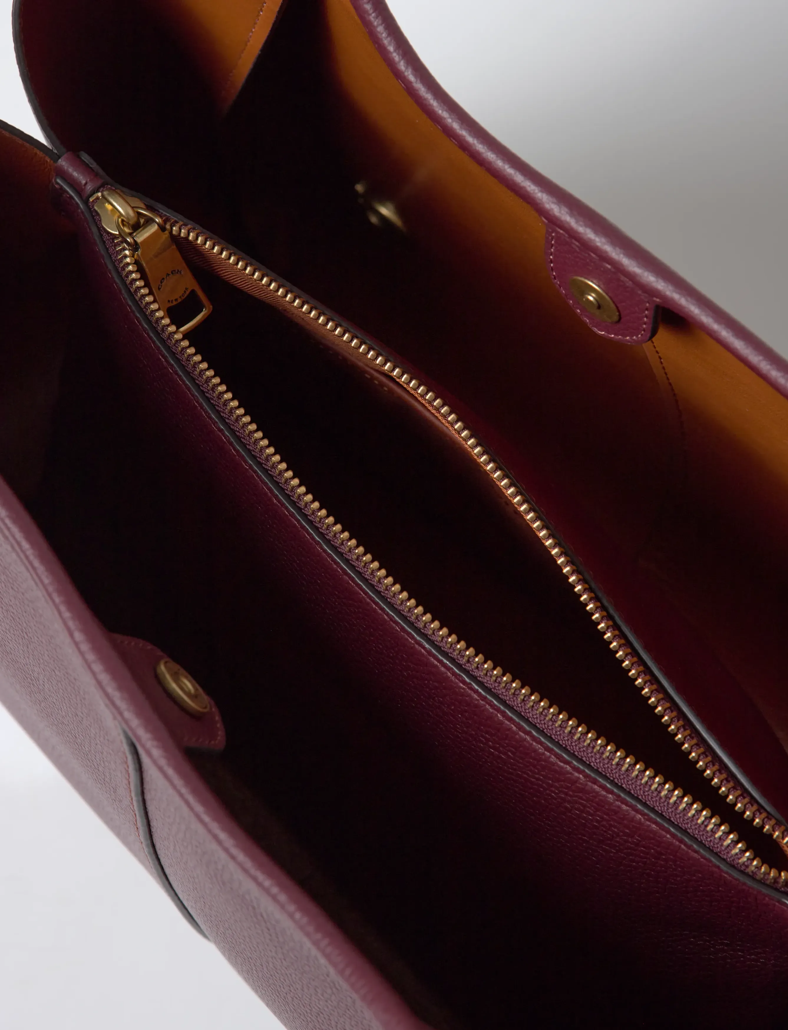 Coach - Polished Pebble Leather Lana Shoulder Bag - top handle - b4/merlot - 5
