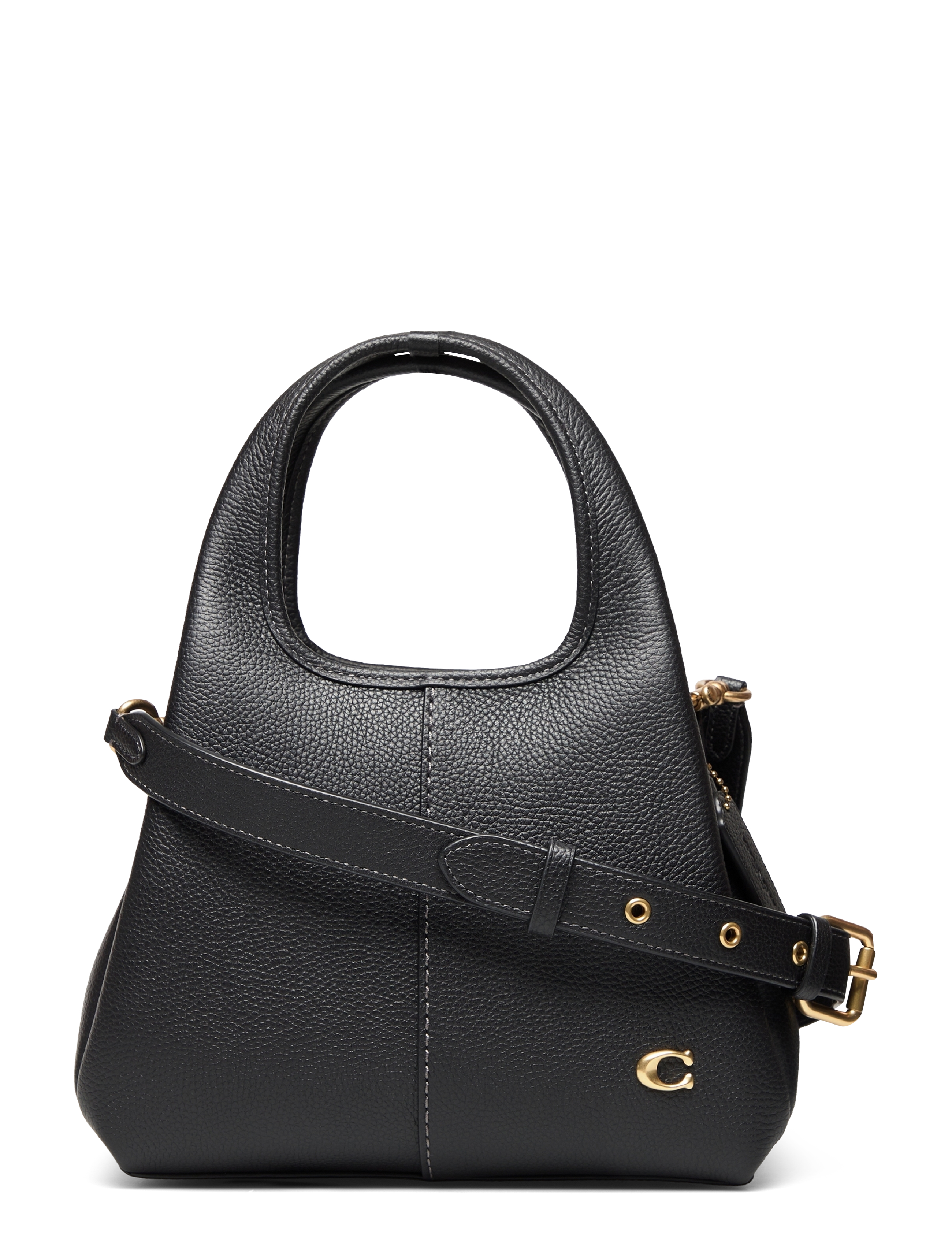 Coach Polished Pebble Leather Lana Shoulder Bag 23, One Size, Designer, Schwarz - Small Bags-crossbody Bags, Frauen