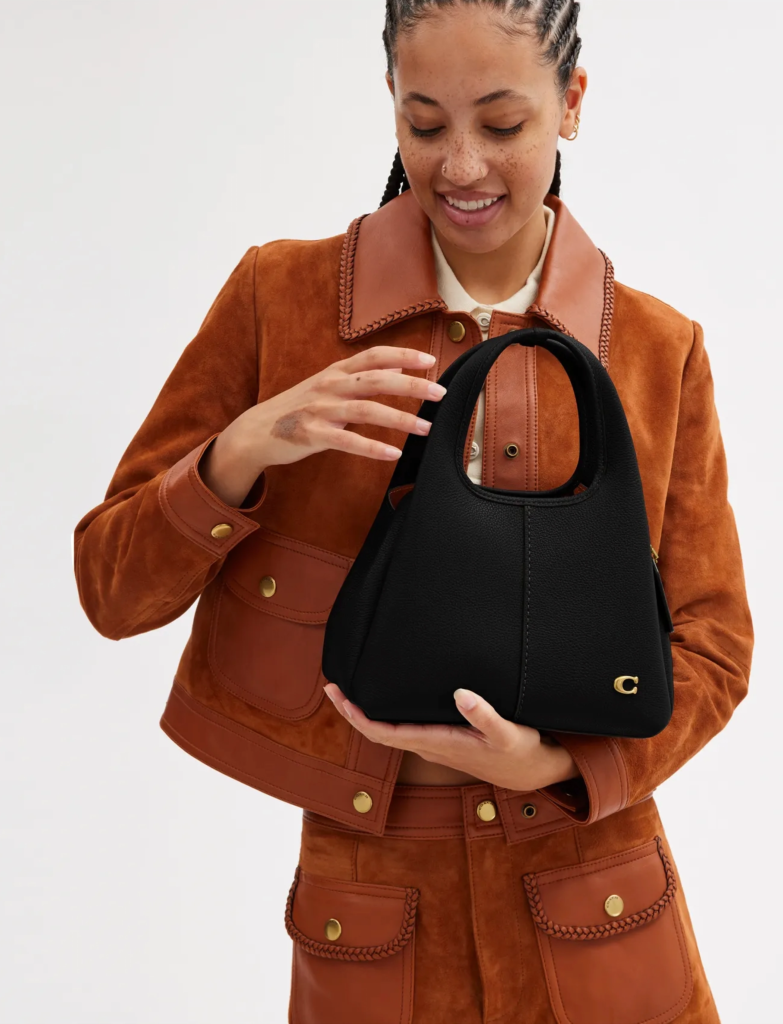 Coach Polished Pebble Leather Lana Shoulder Bag 23 (OACCM545