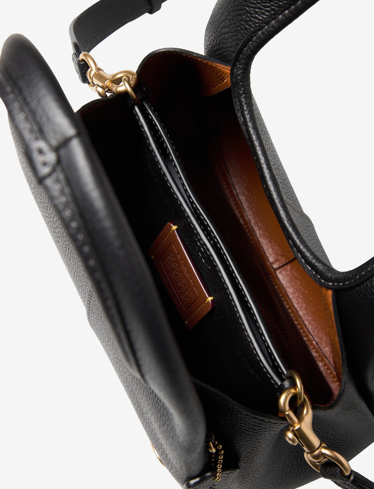 Coach - POLISHED PEBBLE LEATHER LANA SHOULDER BAG 23 - shoulder bags - b4/black - 5