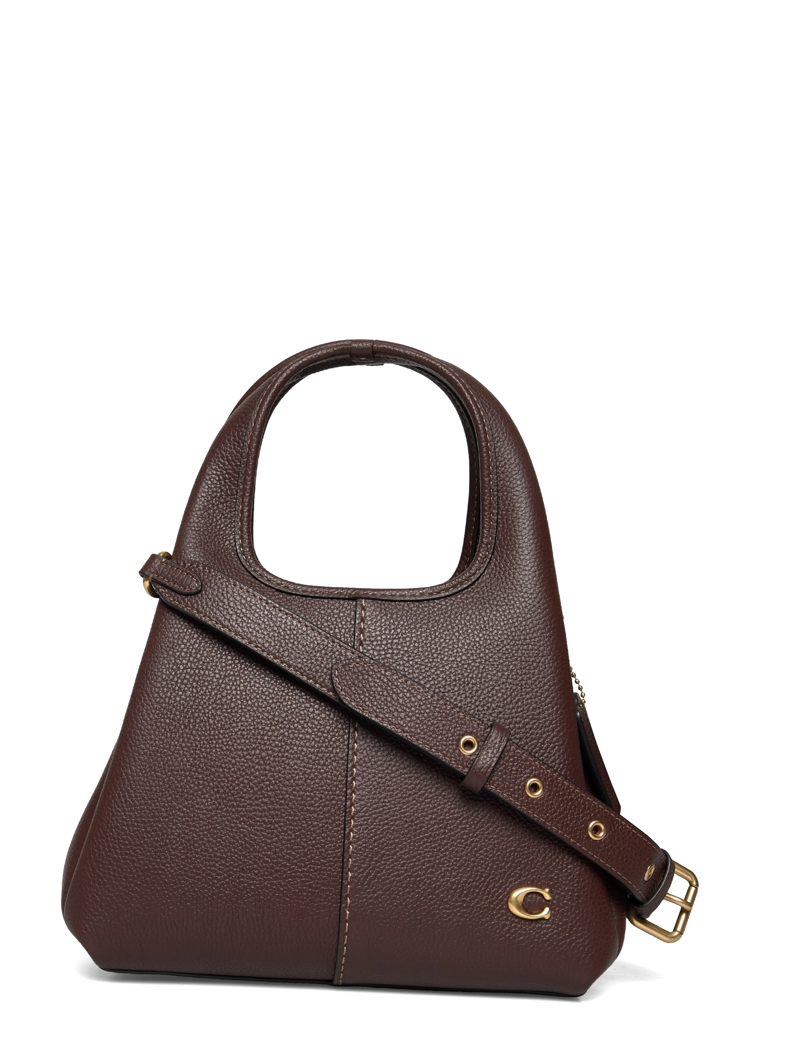 Coach Polished Pebble Leather Lana Shoulder Bag 23, One Size, Designer, Braun - Small Bags-crossbody Bags, Frauen