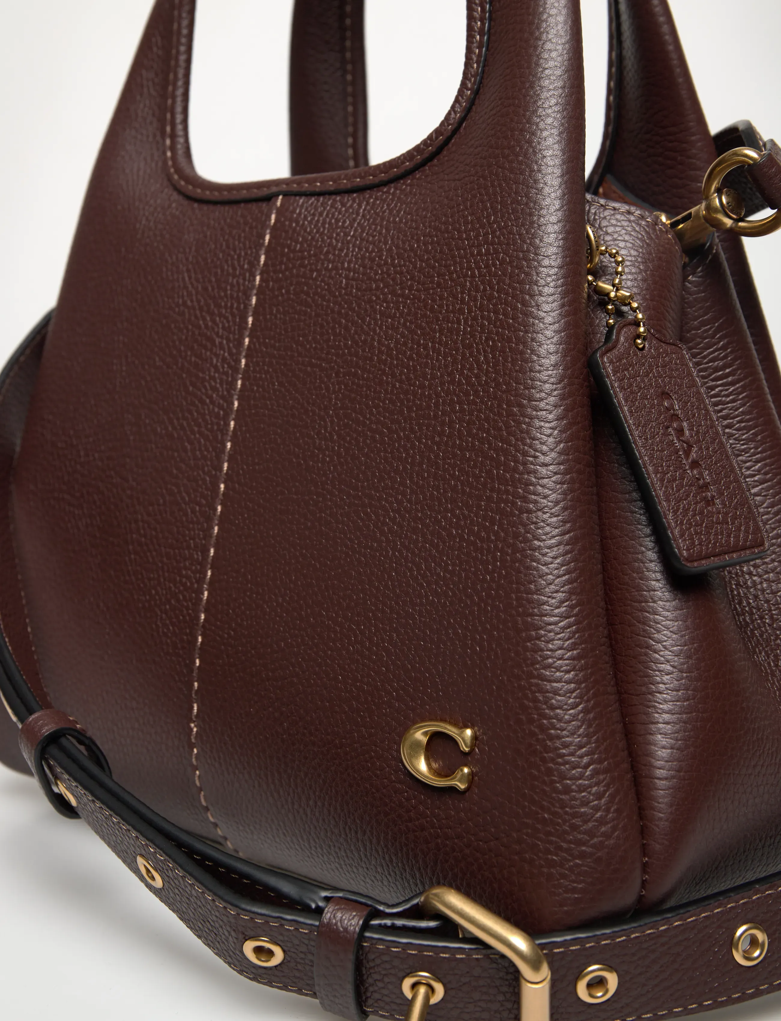 Coach - Polished Pebble Leather Lana Shoulder Bag 23 - henkeltaschen - b4/maple - 3