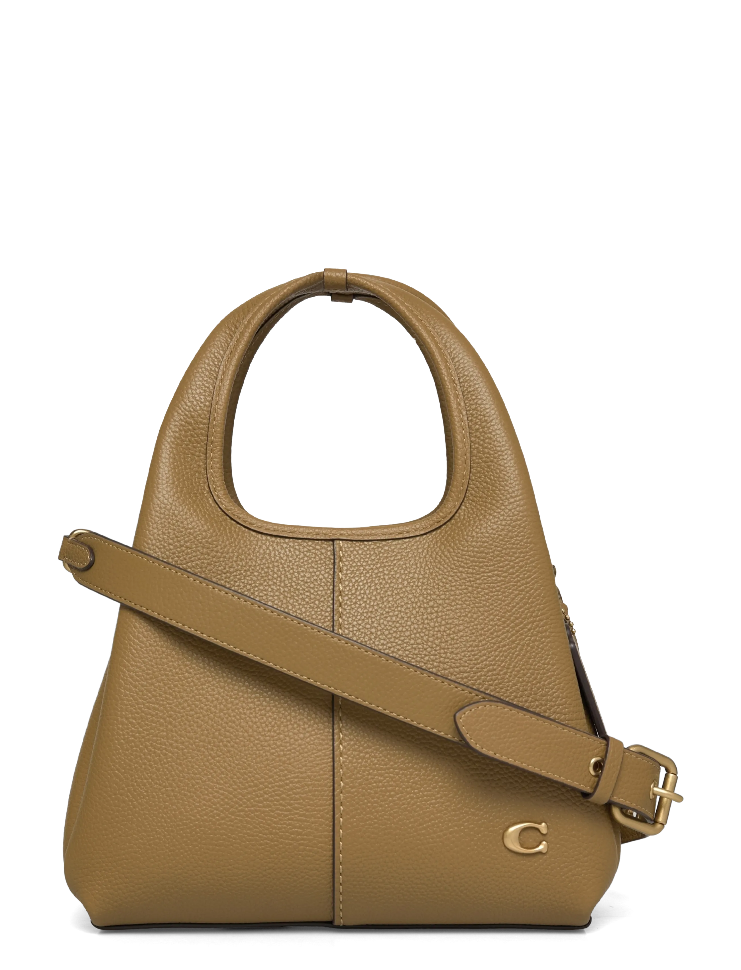 Coach Polished Pebble Leather Lana Shoulder Bag 23, One Size, Designer, Khakigrün - Small Bags-crossbody Bags, Frauen