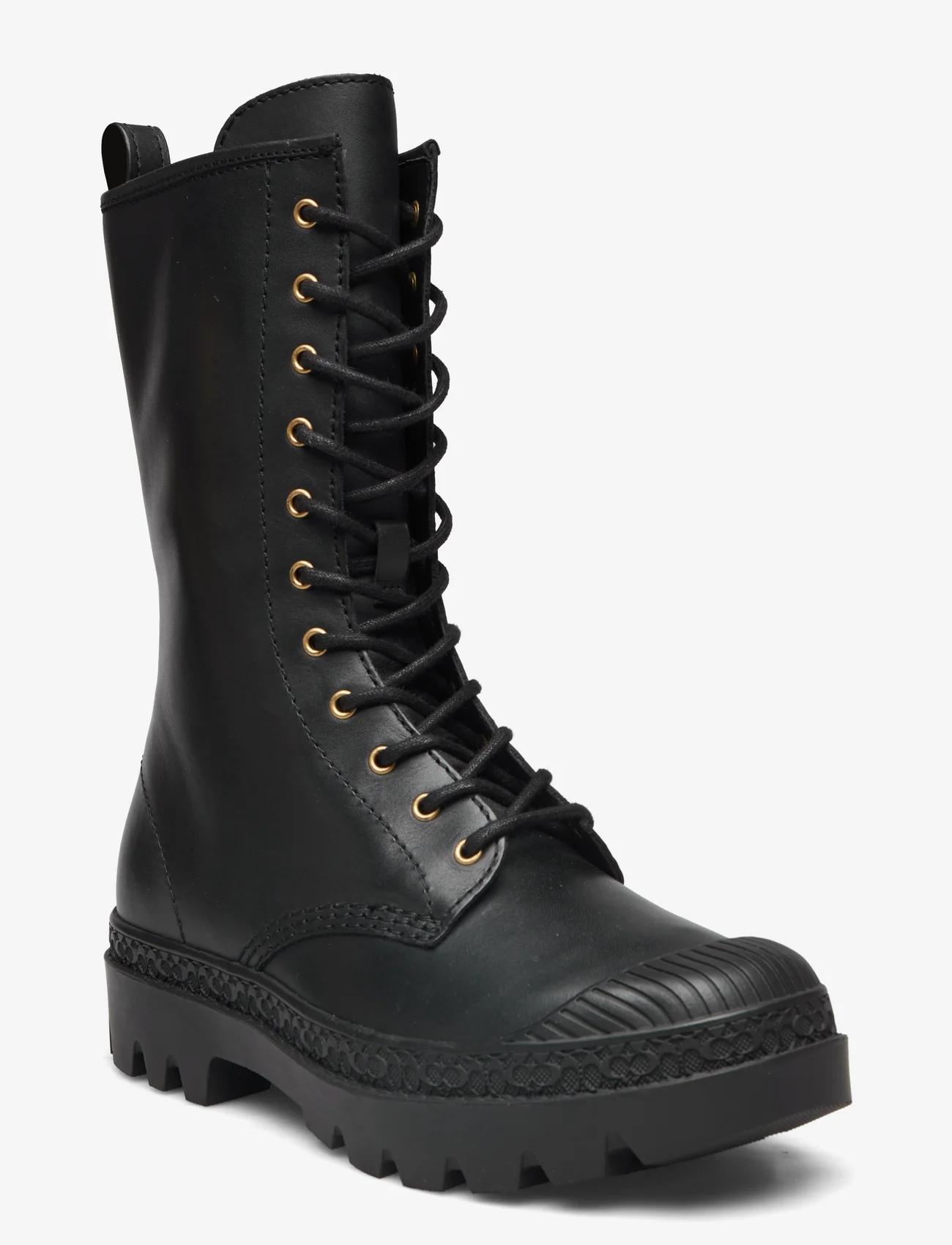 Coach - TASHA LEATHER BOOT - laced boots - black - 0