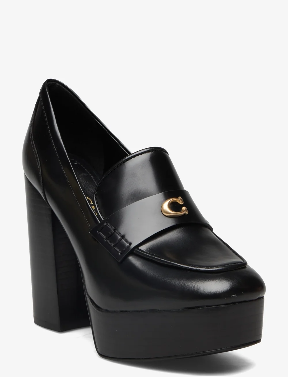 Coach patent top leather loafers