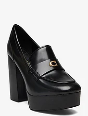 Coach - ILYSE LEATHER LOAFER - augstpapēžu loafer stila apavi - black - 0