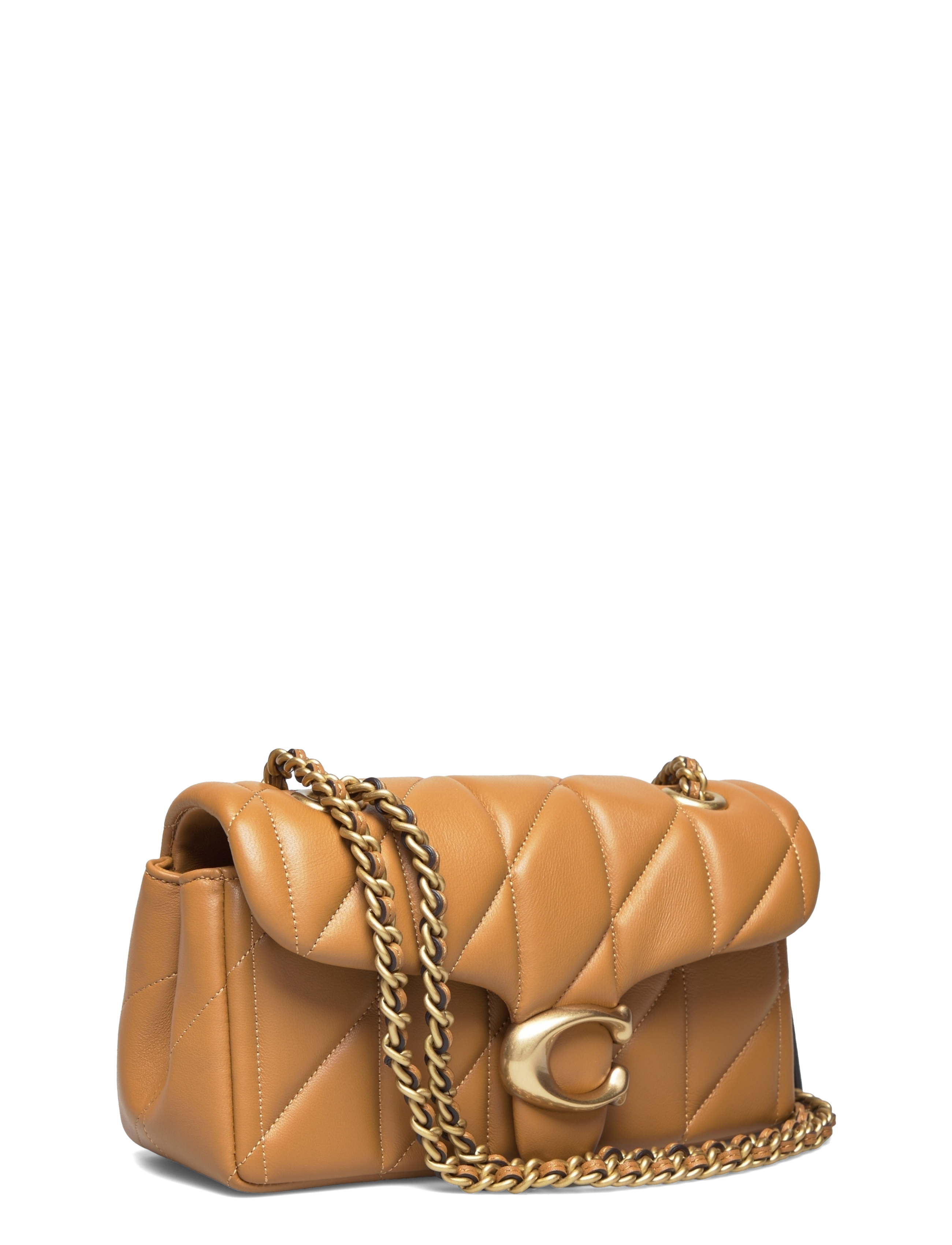 Coach - Quilted Tabby Shoulder Bag 20 with Chain - modetrends - b4/honey brown - 3