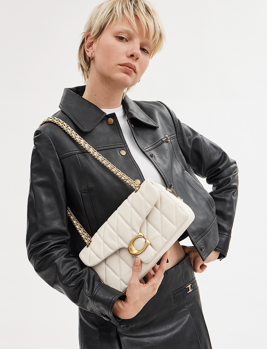Coach - Quilted Tabby Shoulder Bag 26 with Chain - konfirmation - b4/chalk - 0
