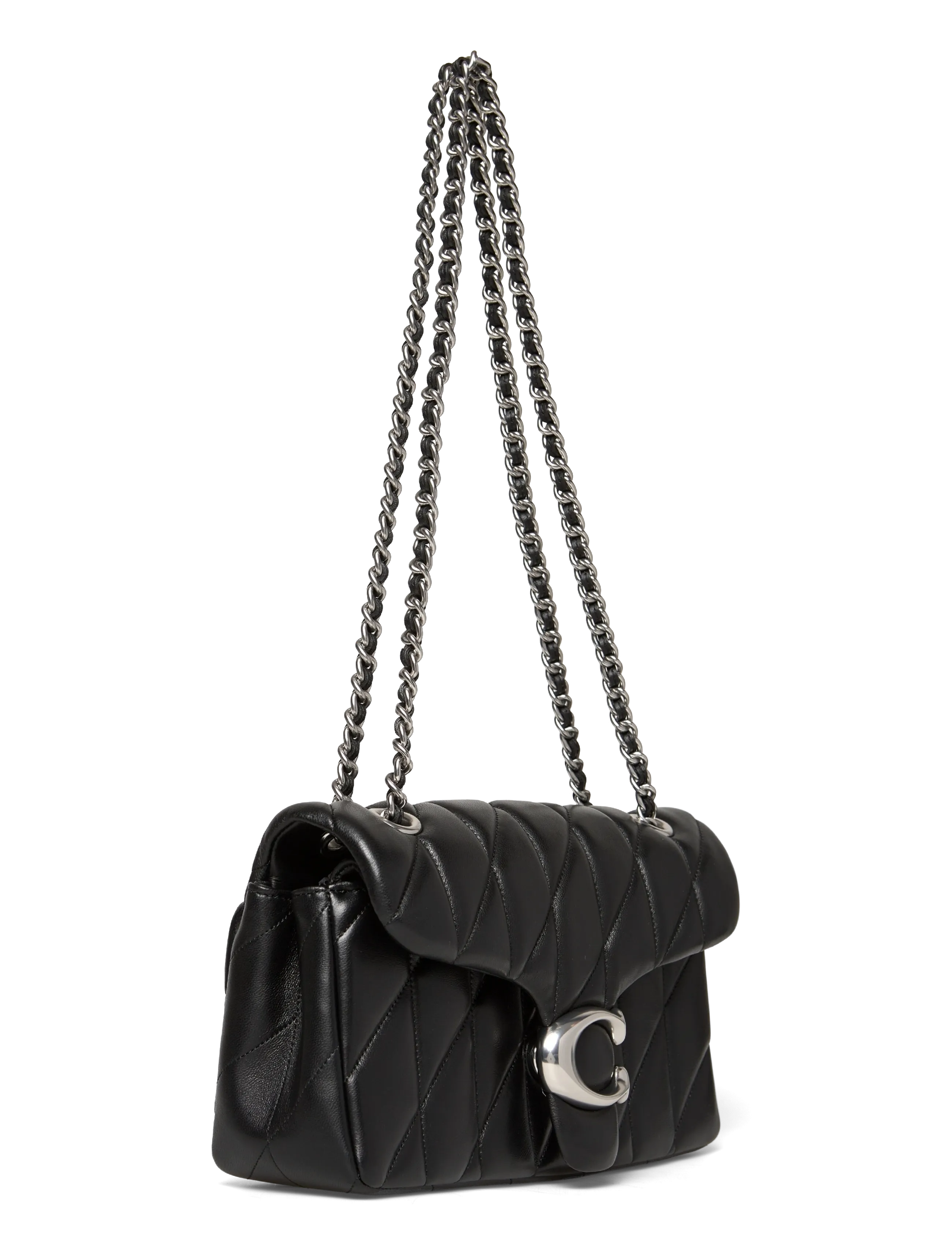 Coach - Quilted Tabby Shoulder Bag 26 with Chain - konfirmation - lh/black - 2