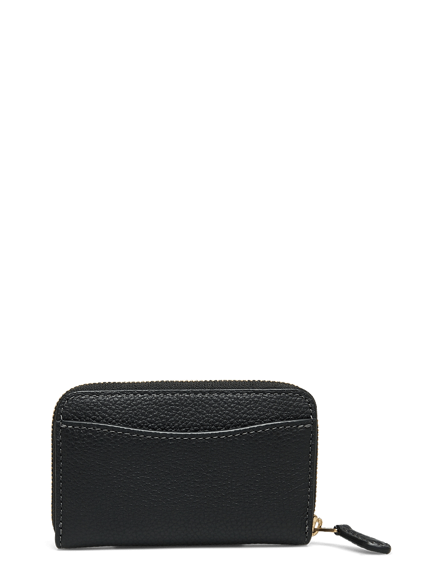 Coach - Polished Pebble Leather Essential Small Zip Around Card Case - kaardihoidjad - b4/black - 1
