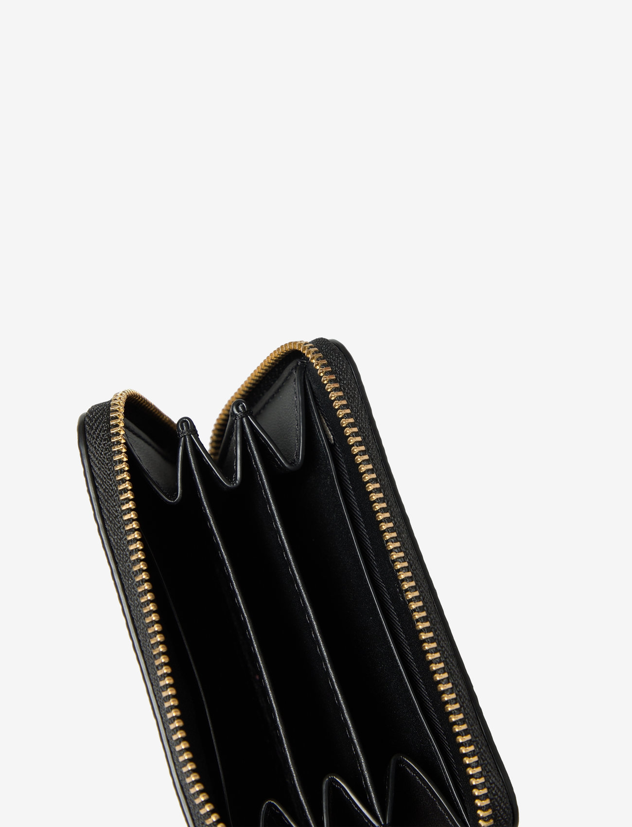 Coach - POLISHED PEBBLE LEATHER ESSENTIAL SMALL ZIP AROUND CARD CASE - purses - b4/black - 3