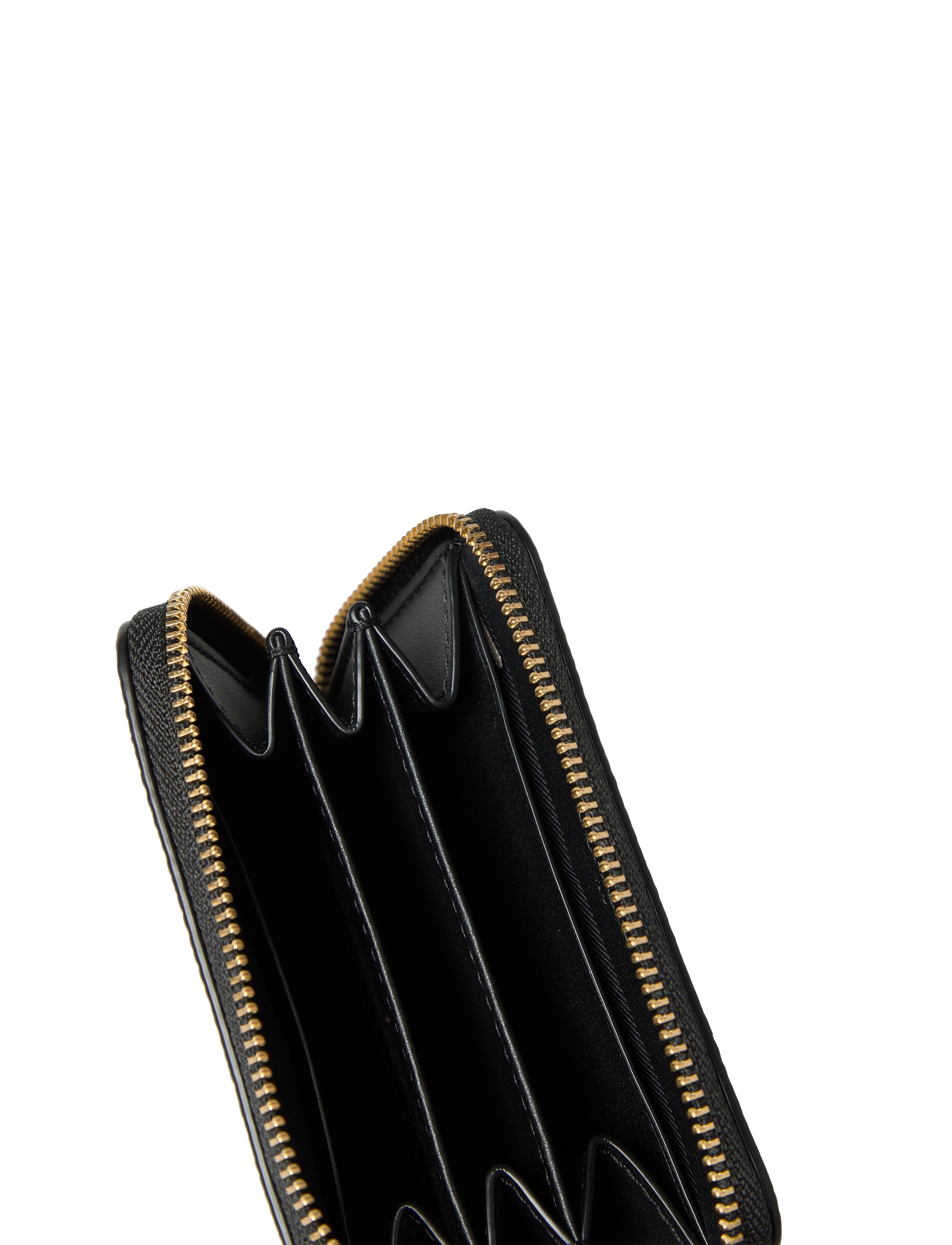 Coach - Polished Pebble Leather Essential Small Zip Around Card Case - kortaveski - b4/black - 3