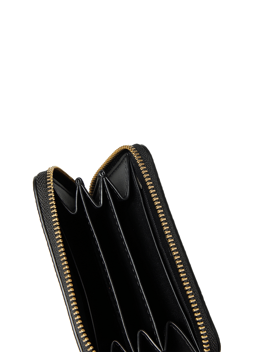 Coach - Polished Pebble Leather Essential Small Zip Around Card Case - kaardihoidjad - b4/black - 3