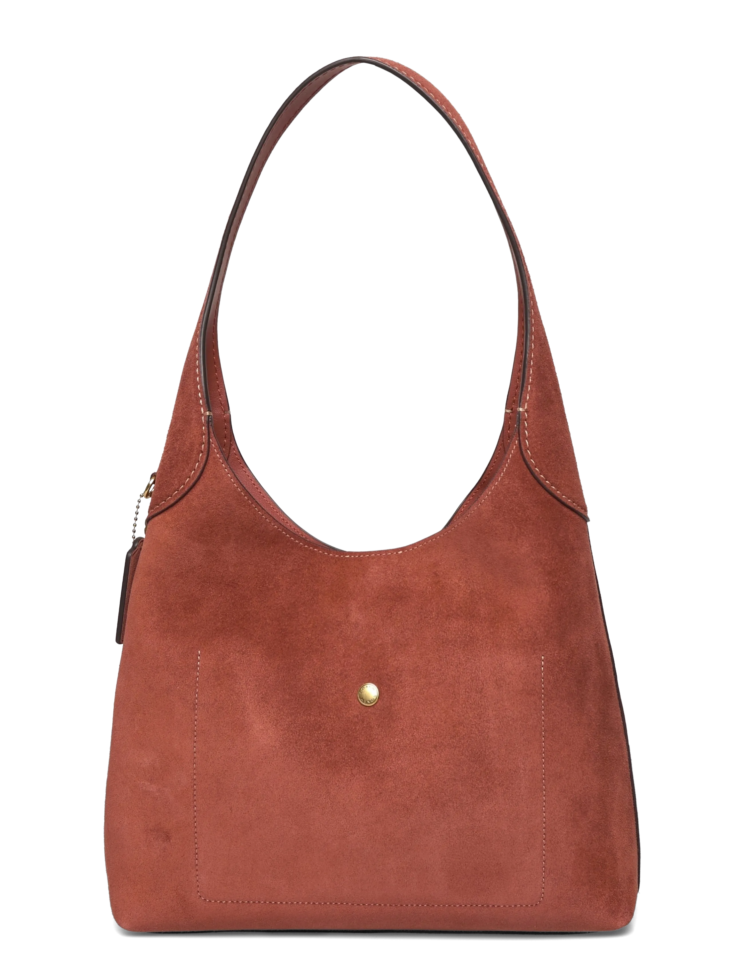 Coach - SUEDE BROOKLYN SHOULDER BAG 28 - modetrender - b4/clay - 1