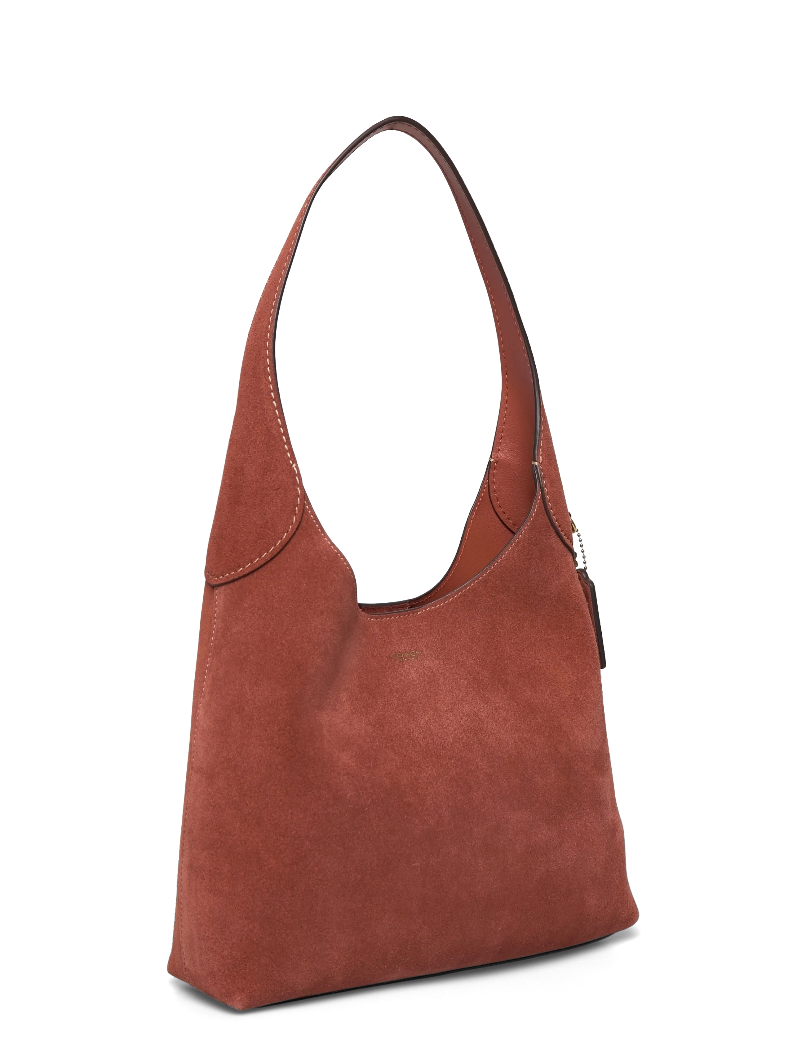 Coach - SUEDE BROOKLYN SHOULDER BAG 28 - modetrender - b4/clay - 2