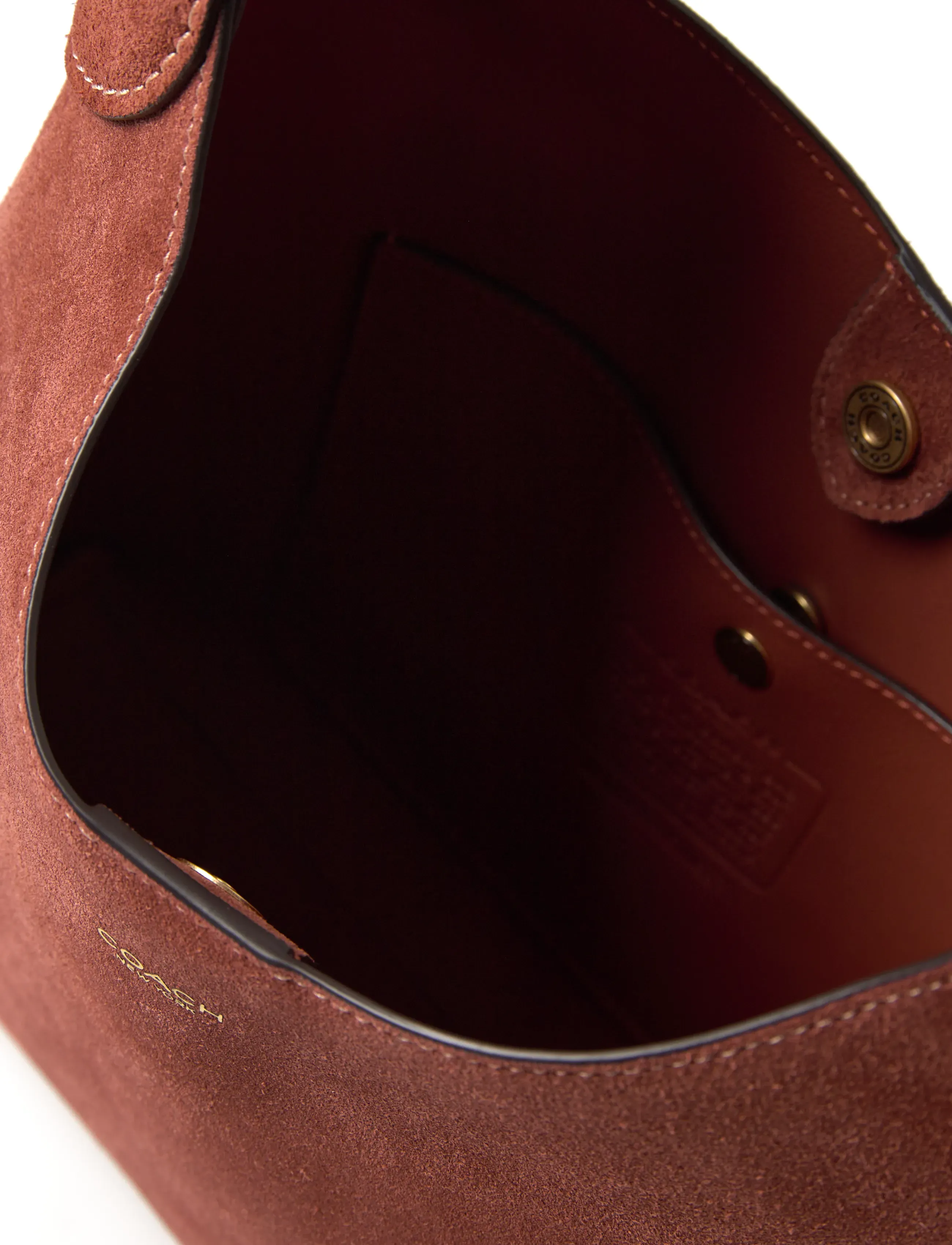 Coach - SUEDE BROOKLYN SHOULDER BAG 28 - modetrender - b4/clay - 4