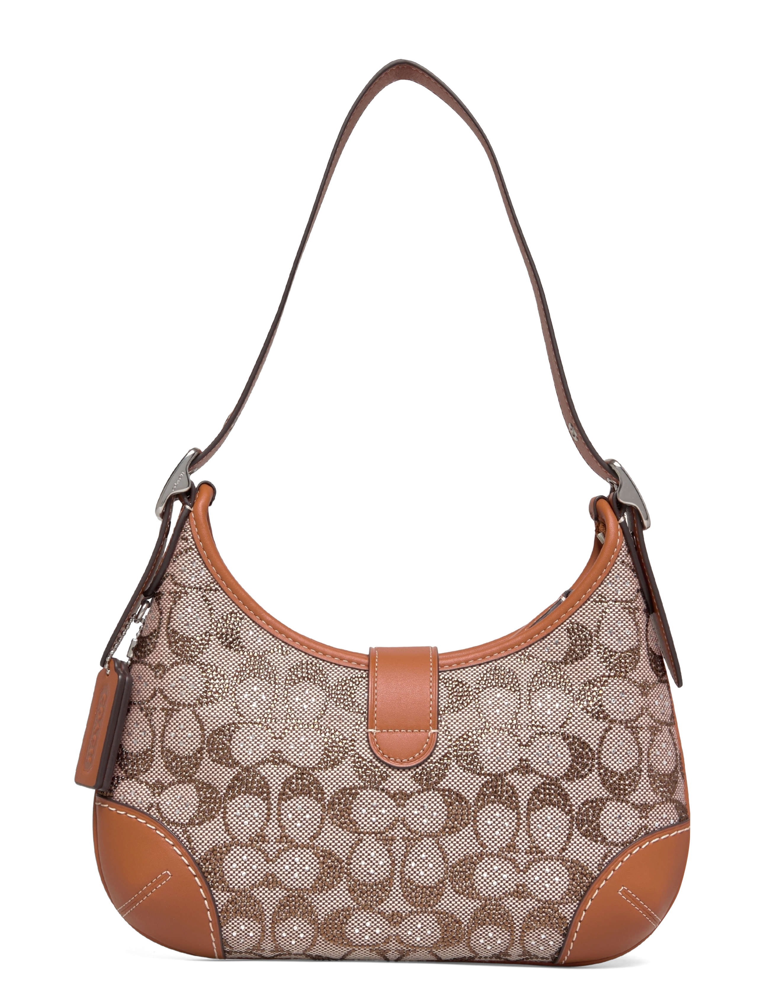 Coach - Hamptons Hobo Bag In Crystal Signature Jacquard - special occasions - lh/burnished amber - 1