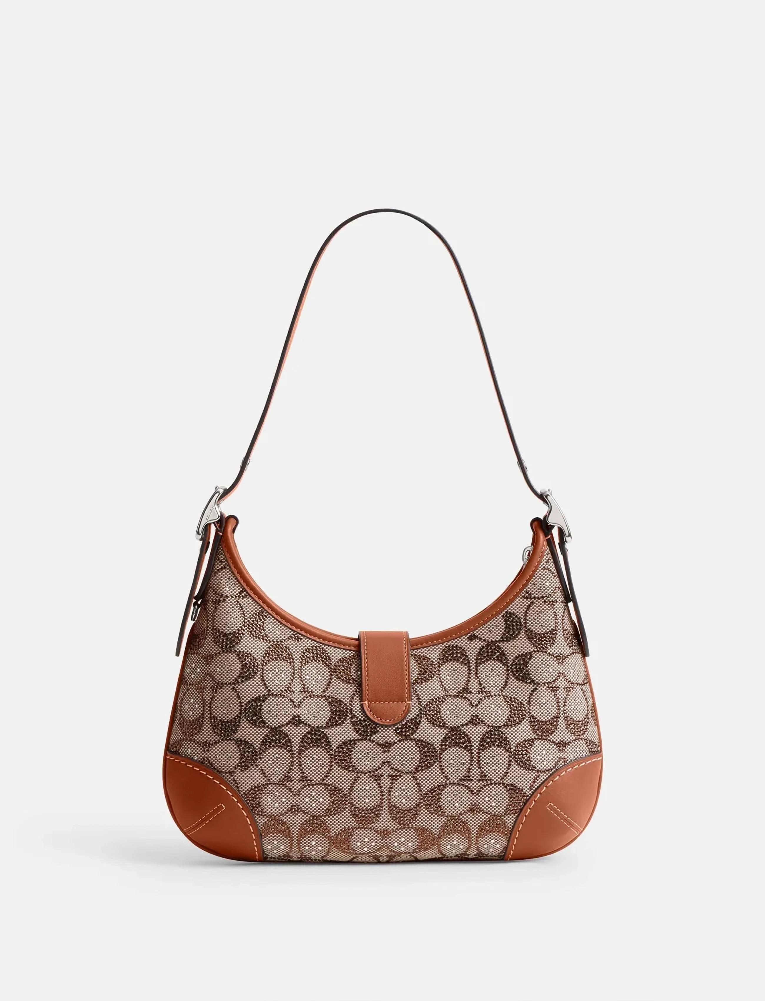 Coach - Hamptons Hobo Bag In Crystal Signature Jacquard - special occasions - lh/burnished amber - 5