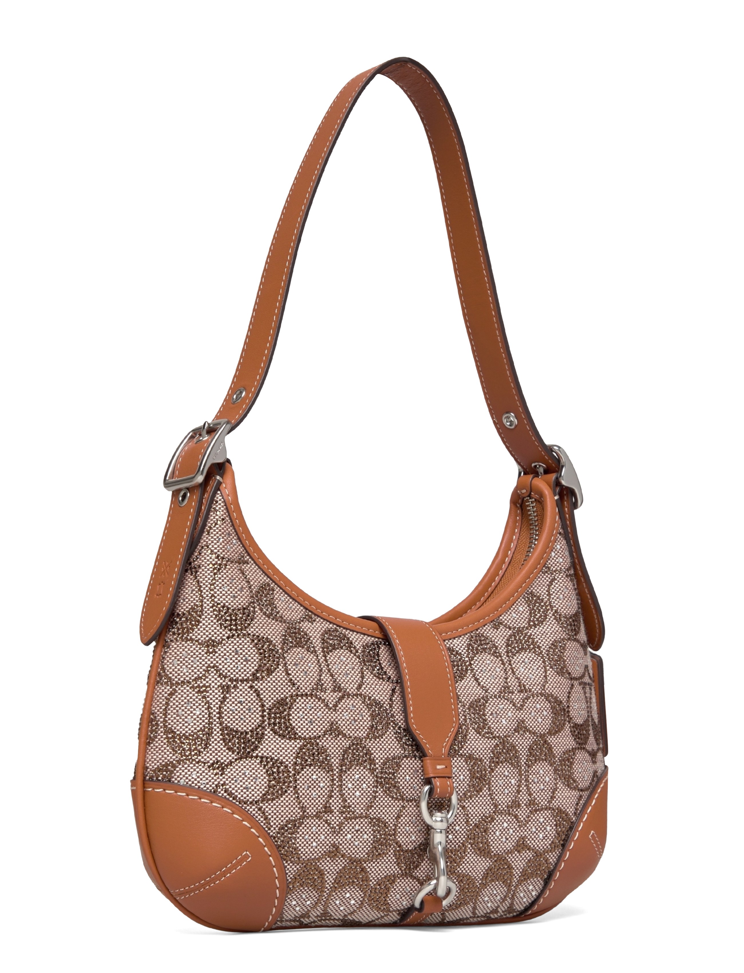 Coach - Hamptons Hobo Bag In Crystal Signature Jacquard - special occasions - lh/burnished amber - 2