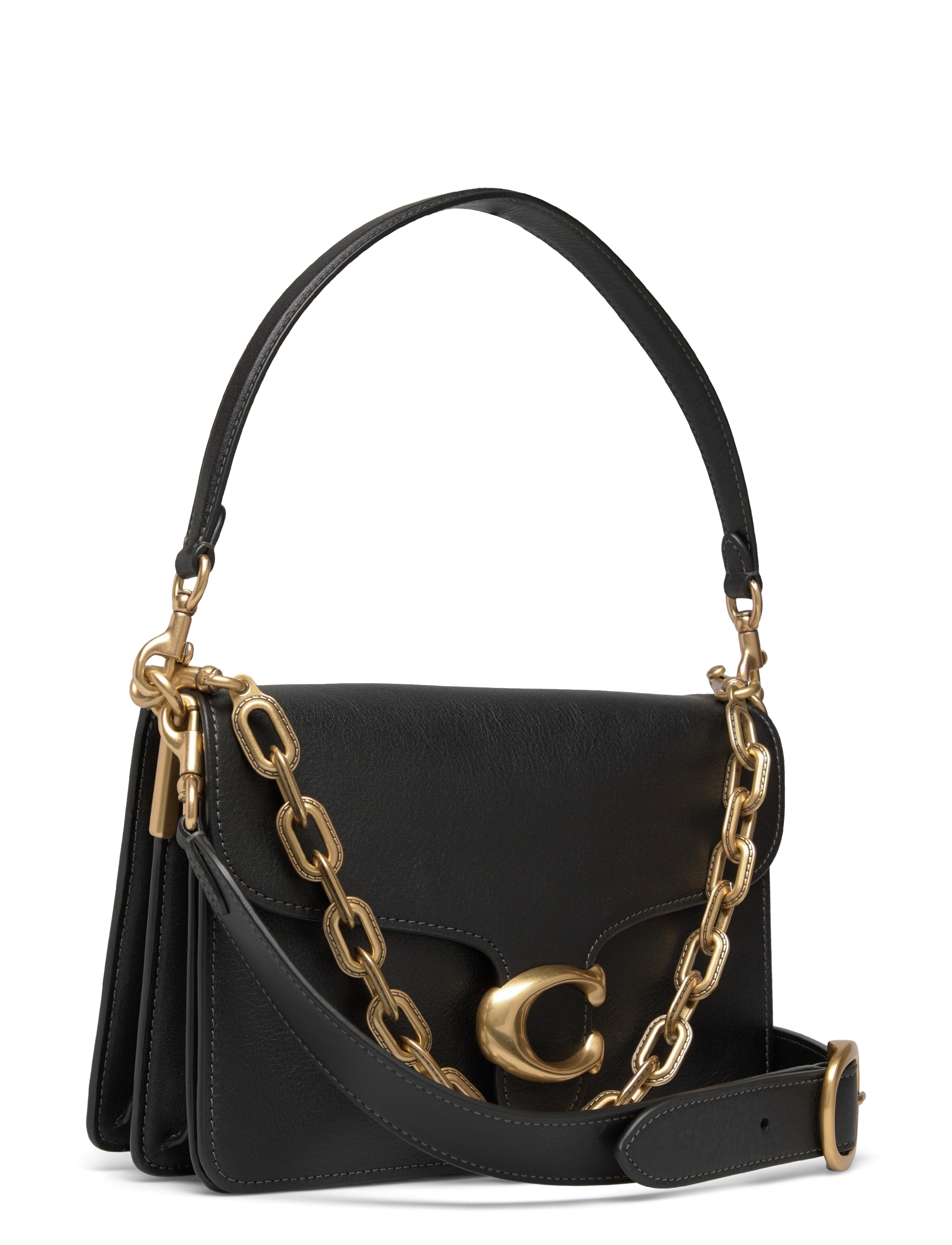 Coach - SOFT GRAIN LEATHER CHAIN TABBY SHOULDER BAG WITH CHAIN - alltags-style - b4/black - 3