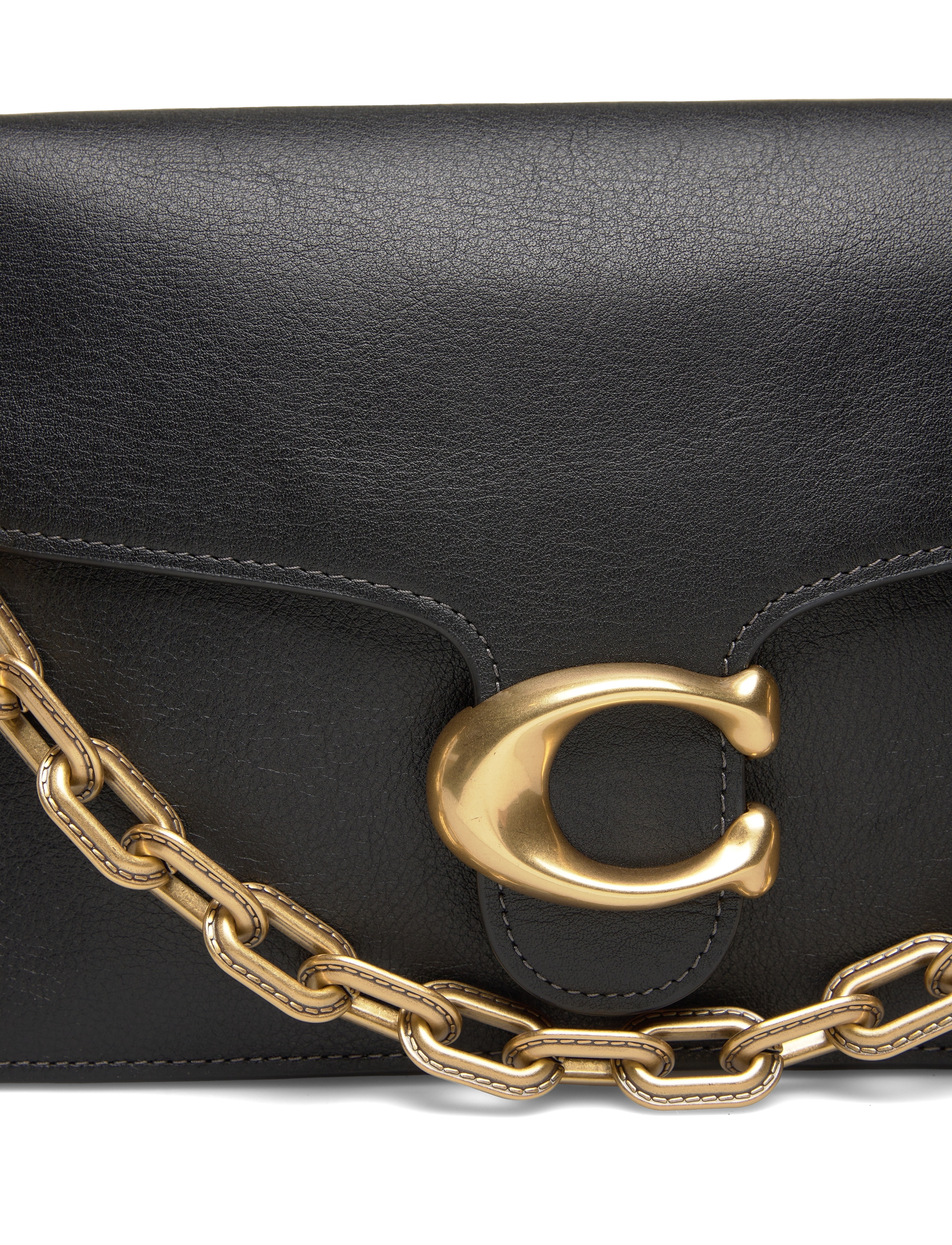 Coach - SOFT GRAIN LEATHER CHAIN TABBY SHOULDER BAG WITH CHAIN - alltags-style - b4/black - 4