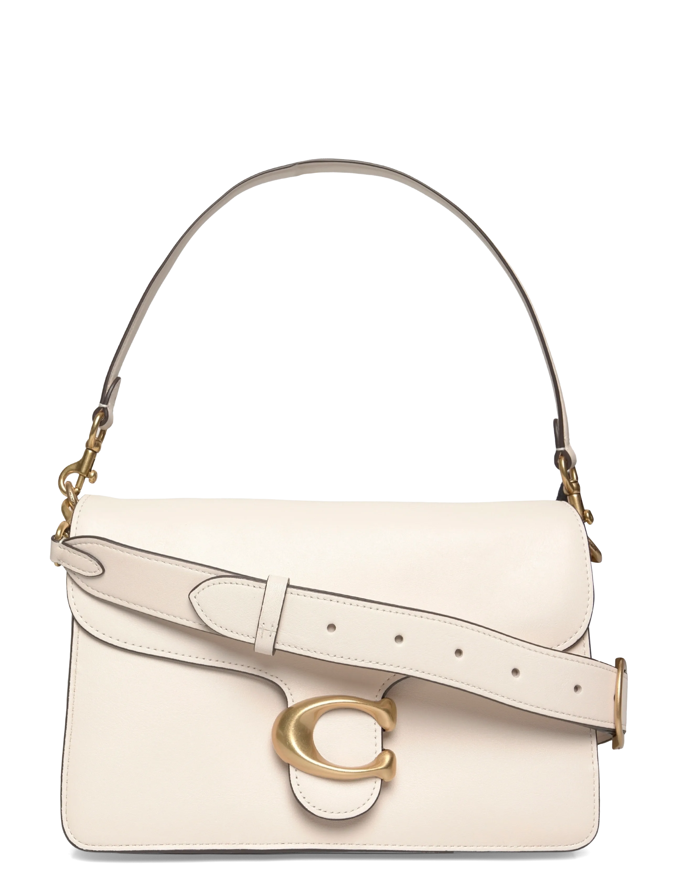 Coach Soft Grain Leather Chain Tabby Shoulder Bag With Chain, One Size, Designer, Creme - Small Bags-crossbody Bags, Frauen