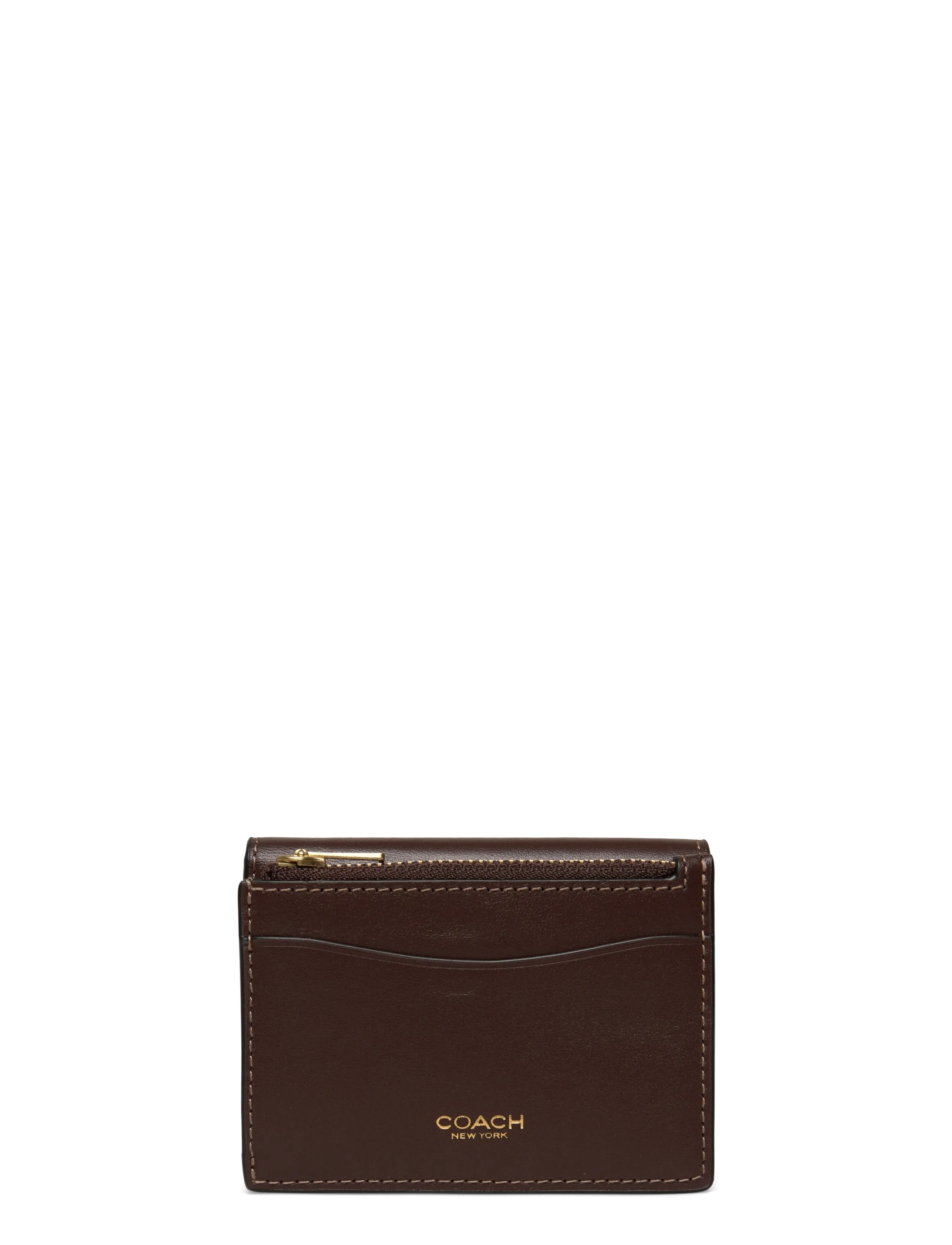 Coach - Refined Calf Leather Essential Card Holder Wallet - plånböcker - b4/maple - 2
