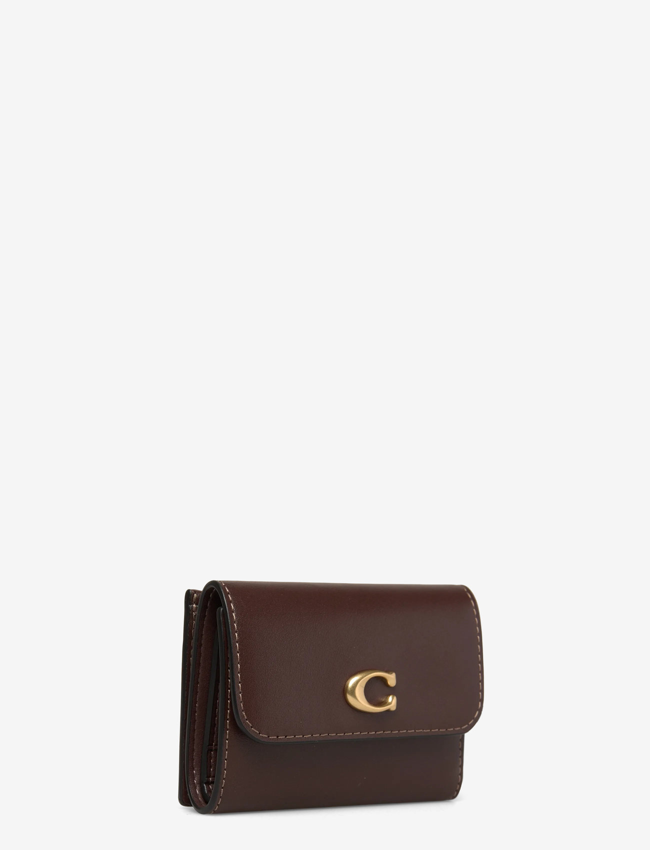 Coach - Refined Calf Leather Essential Card Holder Wallet - punge - b4/maple - 3