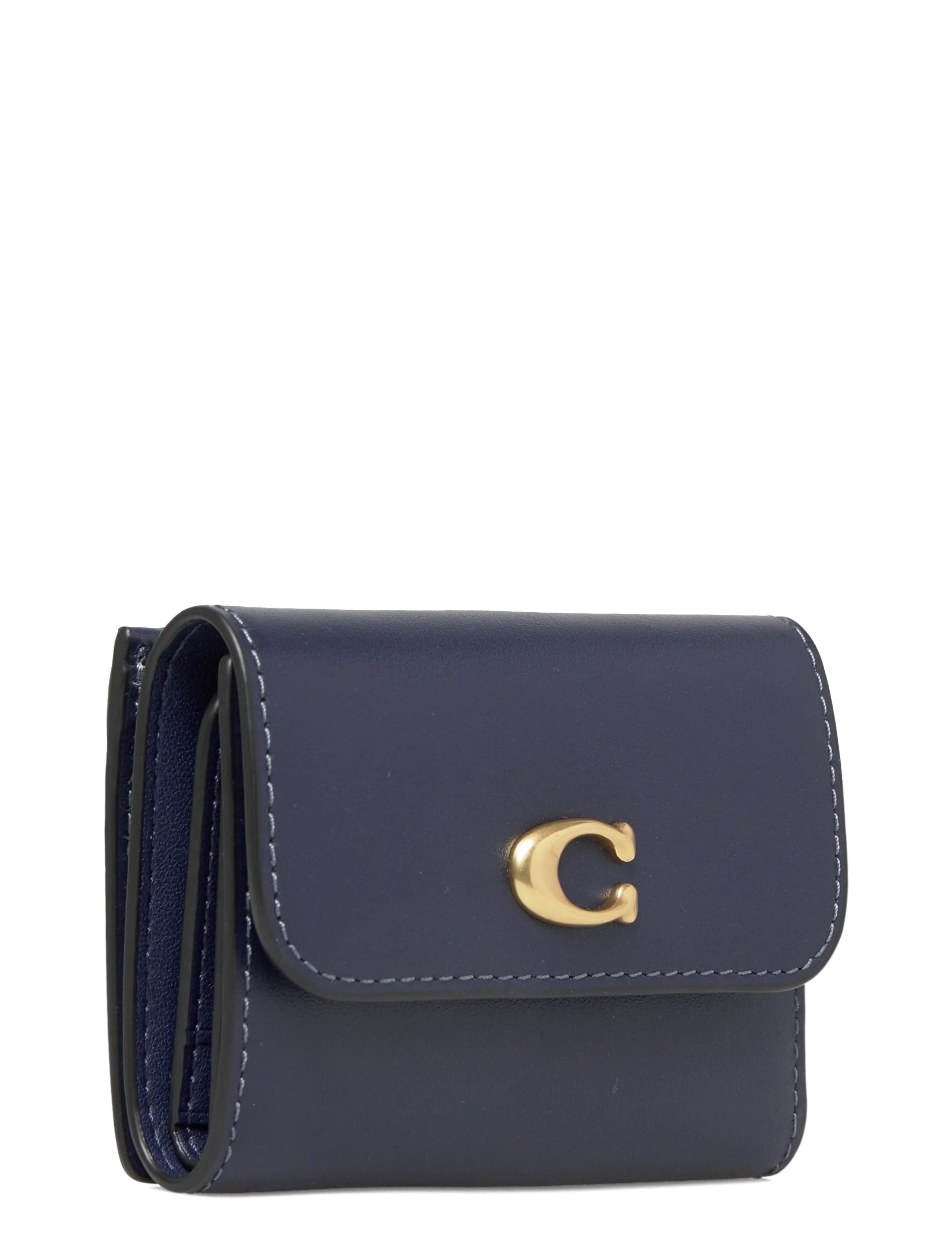 Coach - Refined Calf Leather Essential Card Holder Wallet - portemonnaies - b4/navy - 2