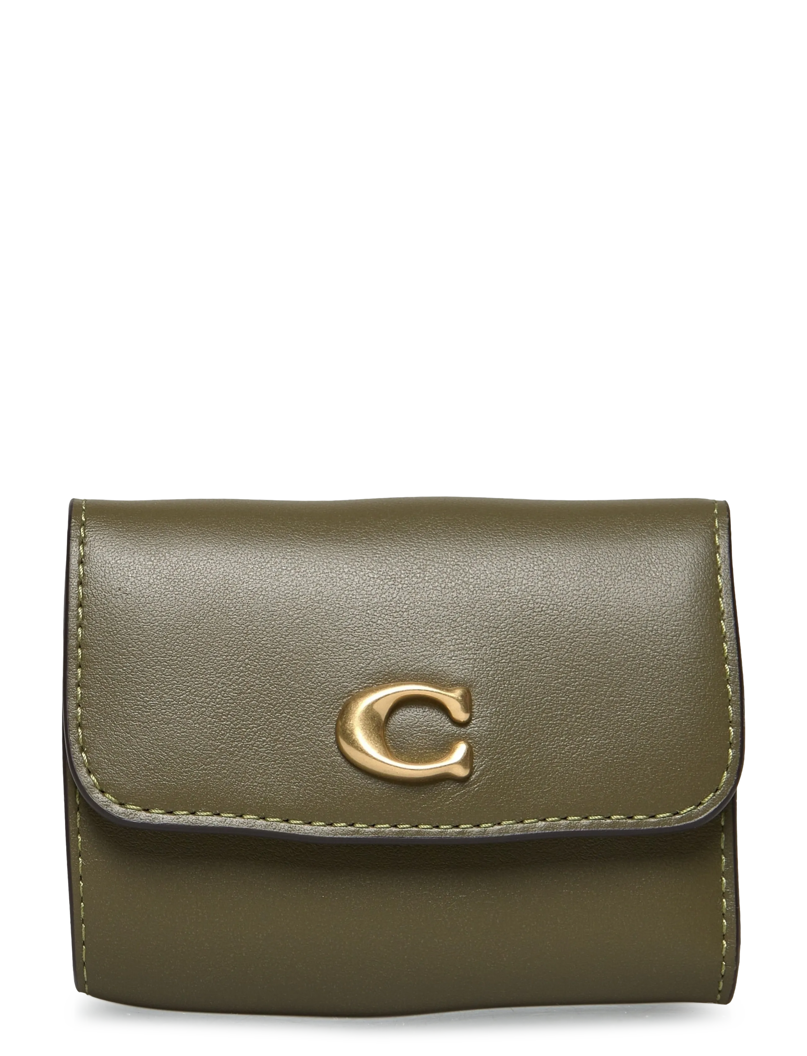 Coach Refined Calf Leather Essential Card Holder Wallet - Coach - B4/OLIVE / khaki/green
