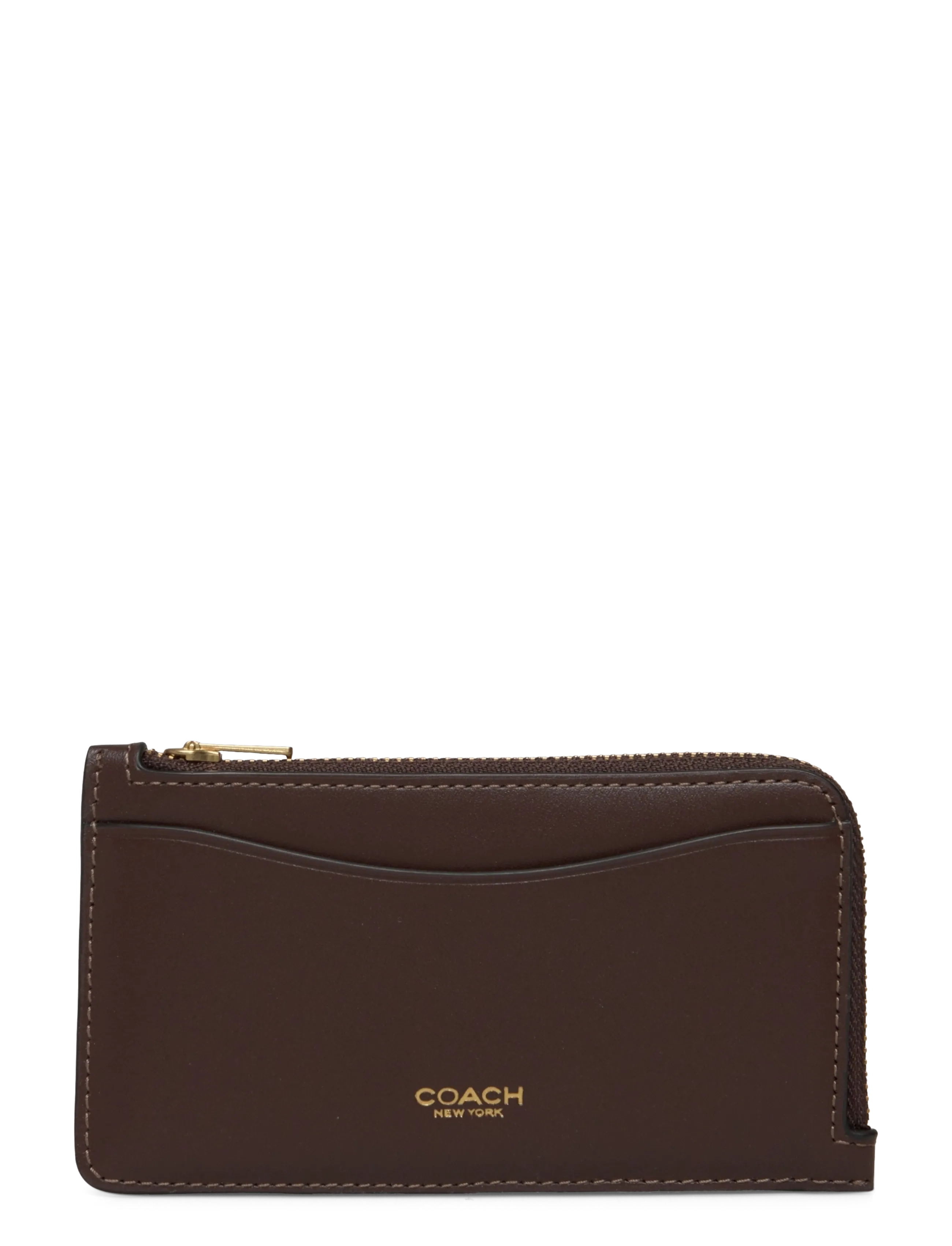 Coach New York Zip Card Case, One Size, Holders & Wallets, Braun - Frauen